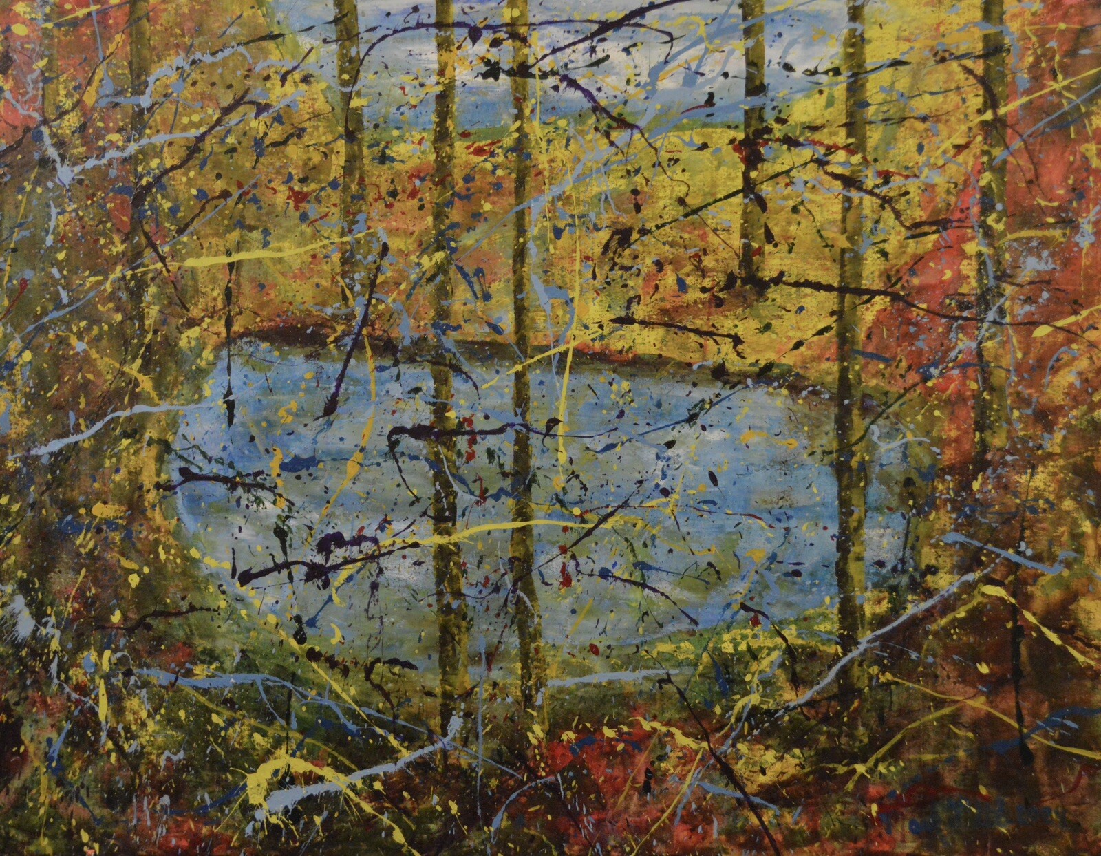 Pollock Landscape Professional Painting 81” X 62”(6ft 9in)Abstract Modern