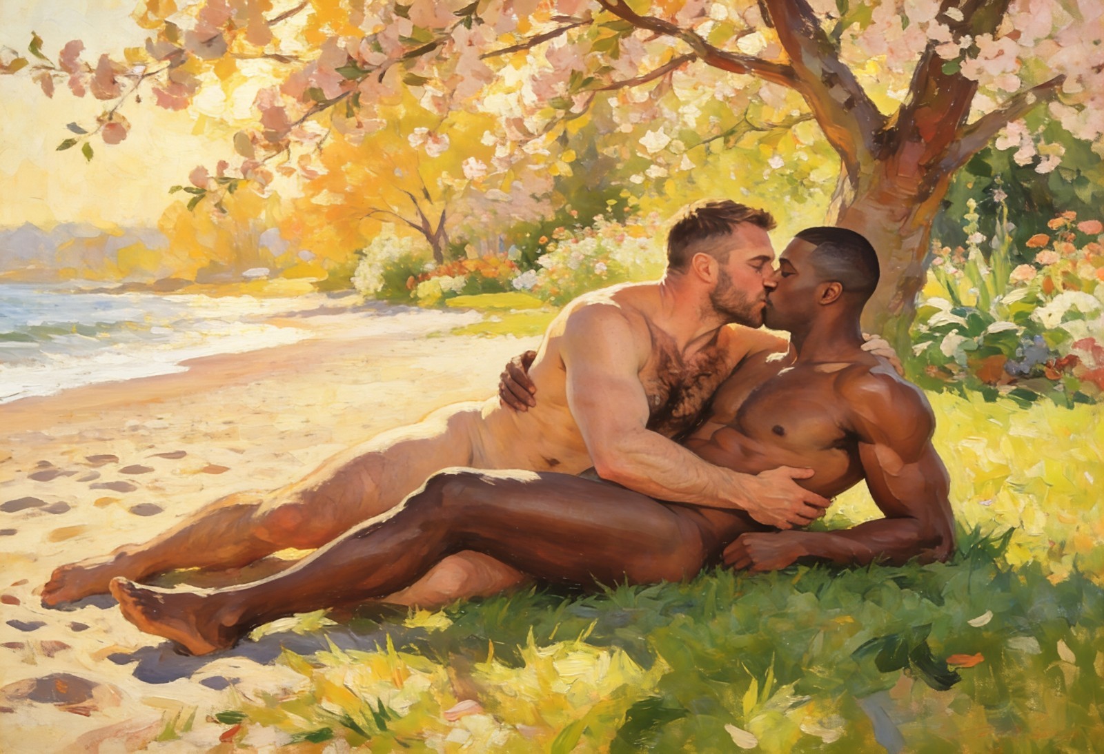 Original LGBTQ art Giclée painting «A Place Only We Know» signed/numbered