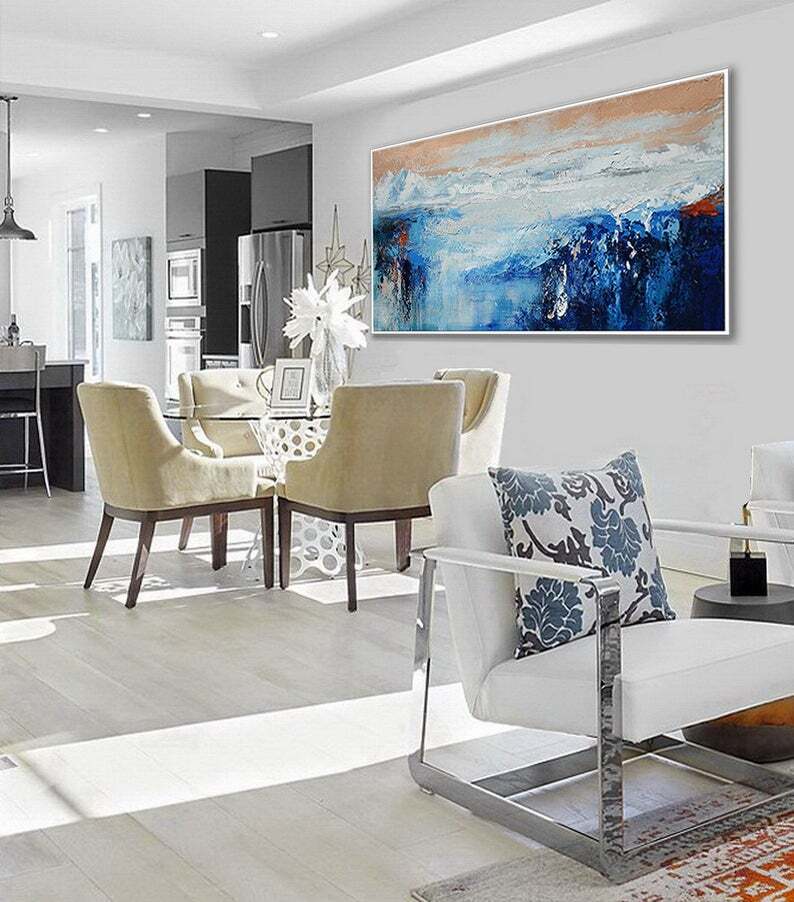 Oversize Wall Art Extra Large Textured Contemporary Art Modern Artwork 27in