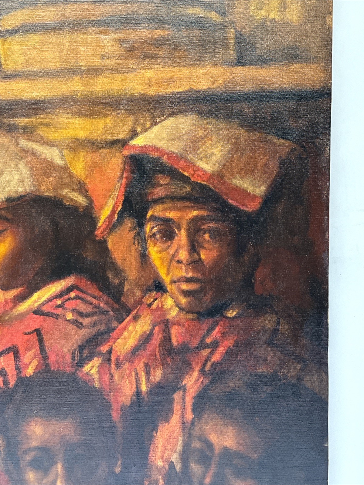Charles Bragg Painting Original Oil 1960’s Portrait Peru Peruvian Woman Family