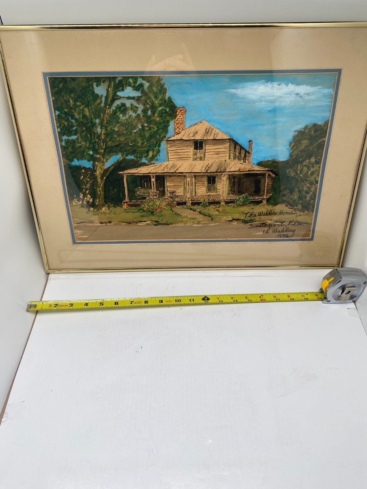 Vintage Hand painted » The Willis House » South Port Florida 1980 Ed Wadley