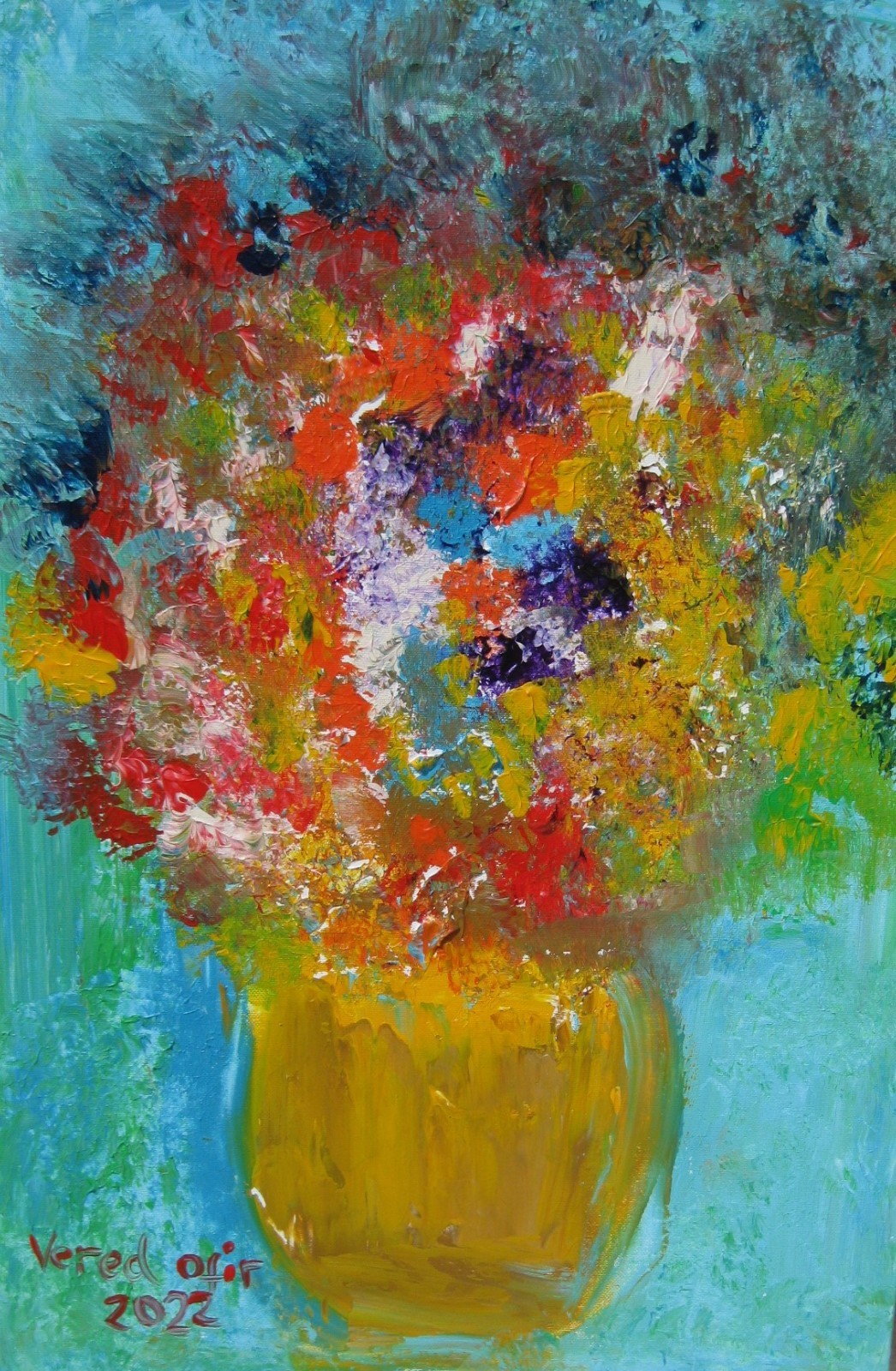 Flower pot Acrylic on canas 40x60cm