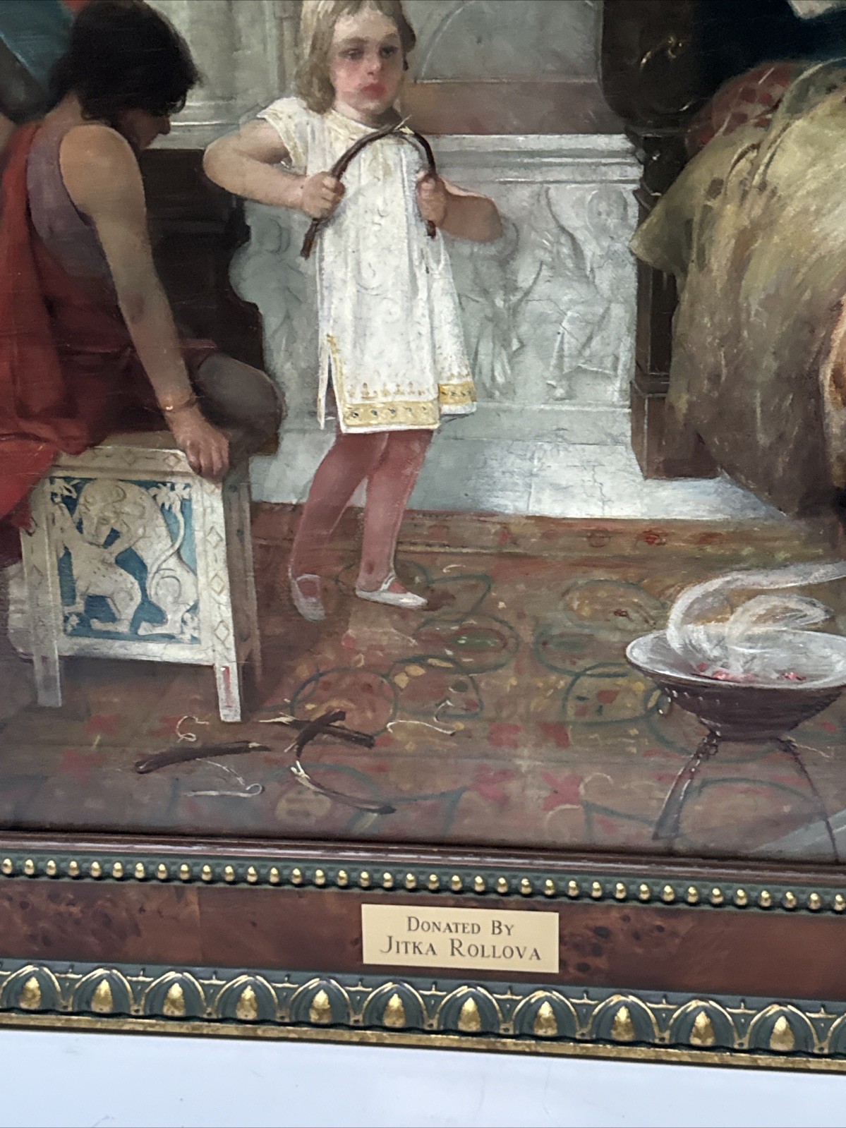 Antique Queen Painting Masterful 19th Century Iconic Interior Oil 1880 Portrait