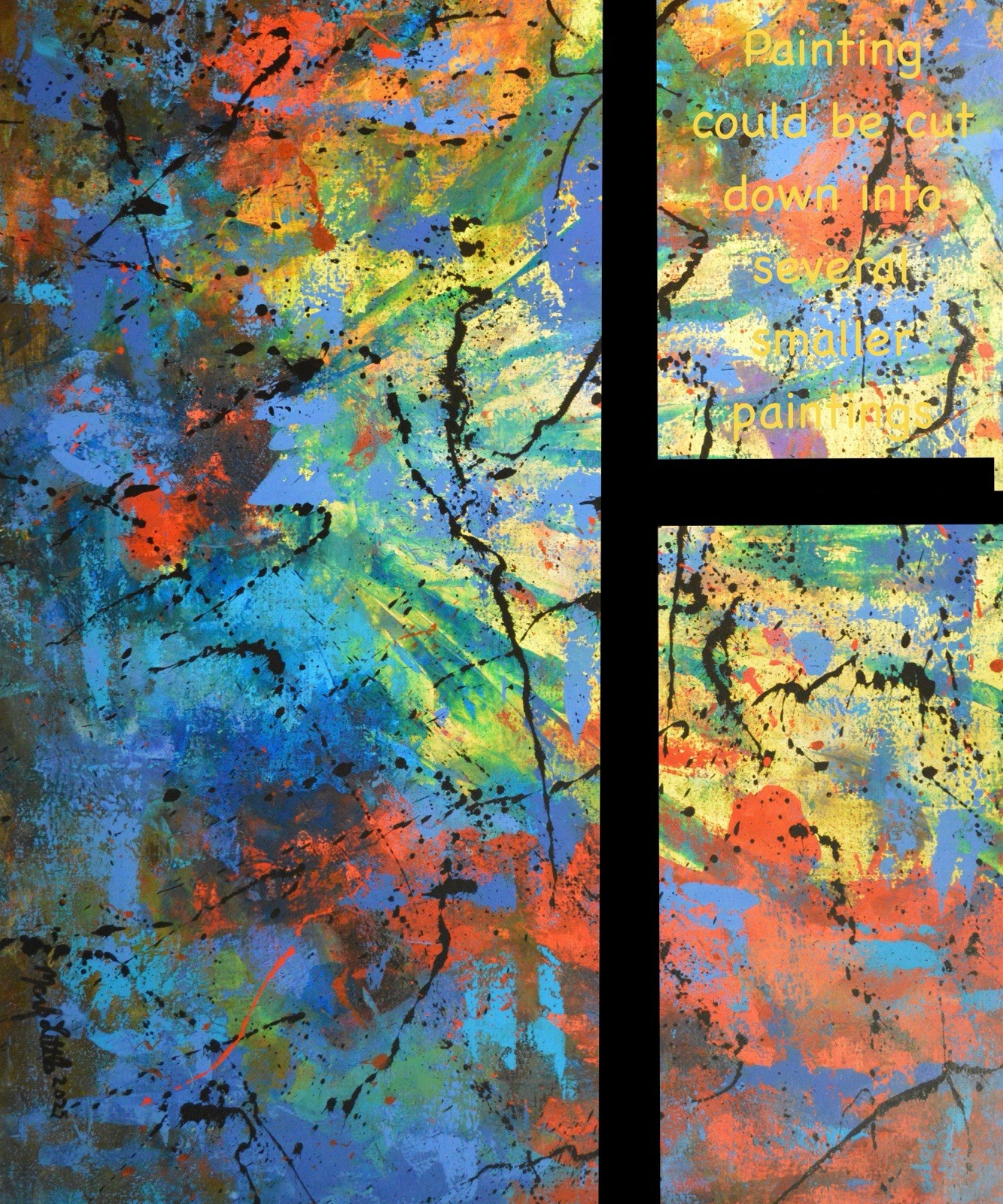 Mark Little Original Giant Profesional Painting 84”X62” (7 Foot) Abstract Modern