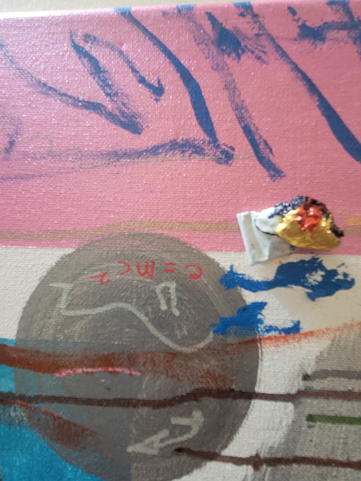 Handmade OOAK Ultra Contemporary 24×48 Acrylic 3D Painting On Stretched Canvas