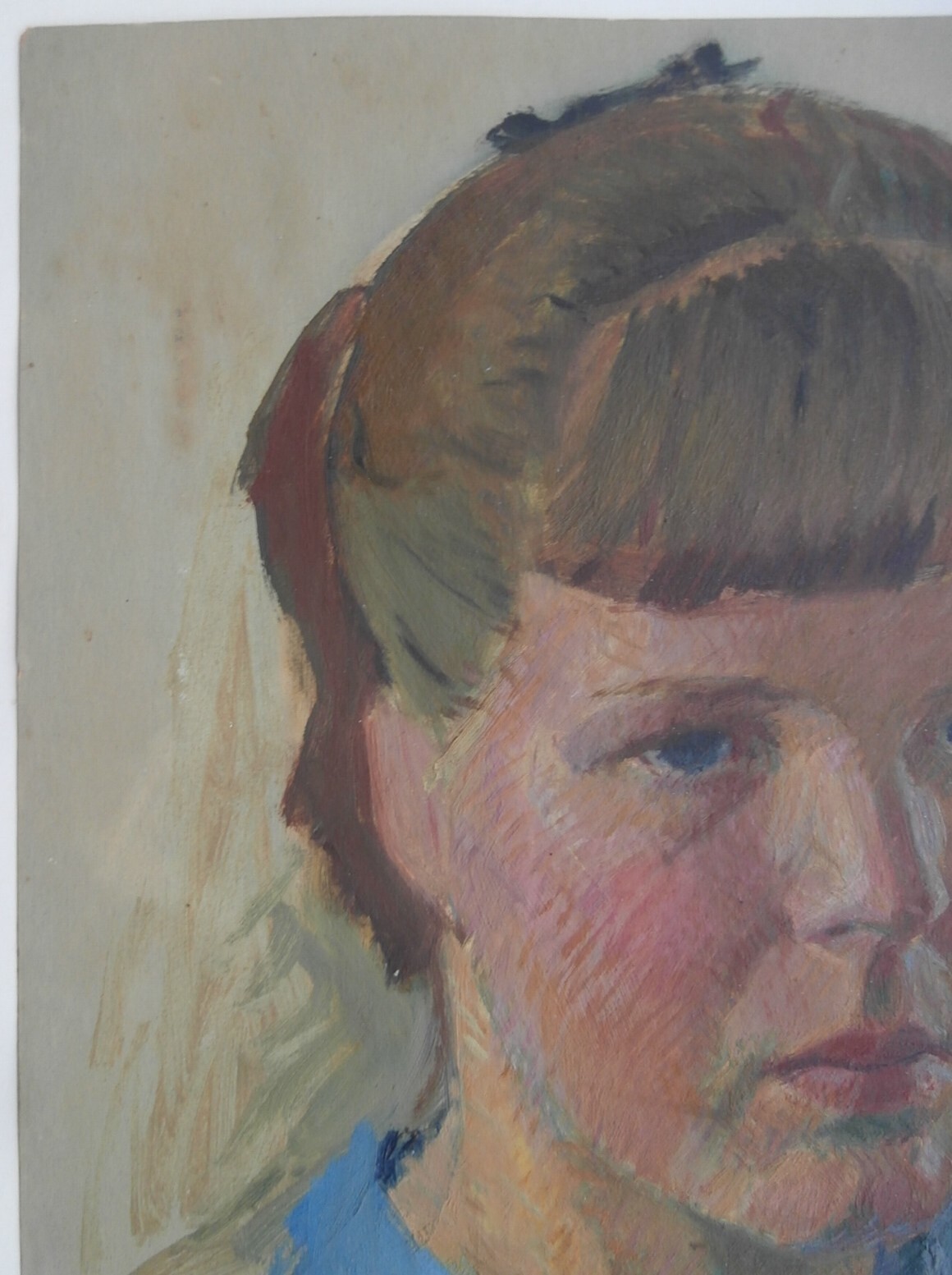 LISTED IMPRESSIONIST Artist CARL BJERRING 1947 Portrait Painting COUNTRY GIRL