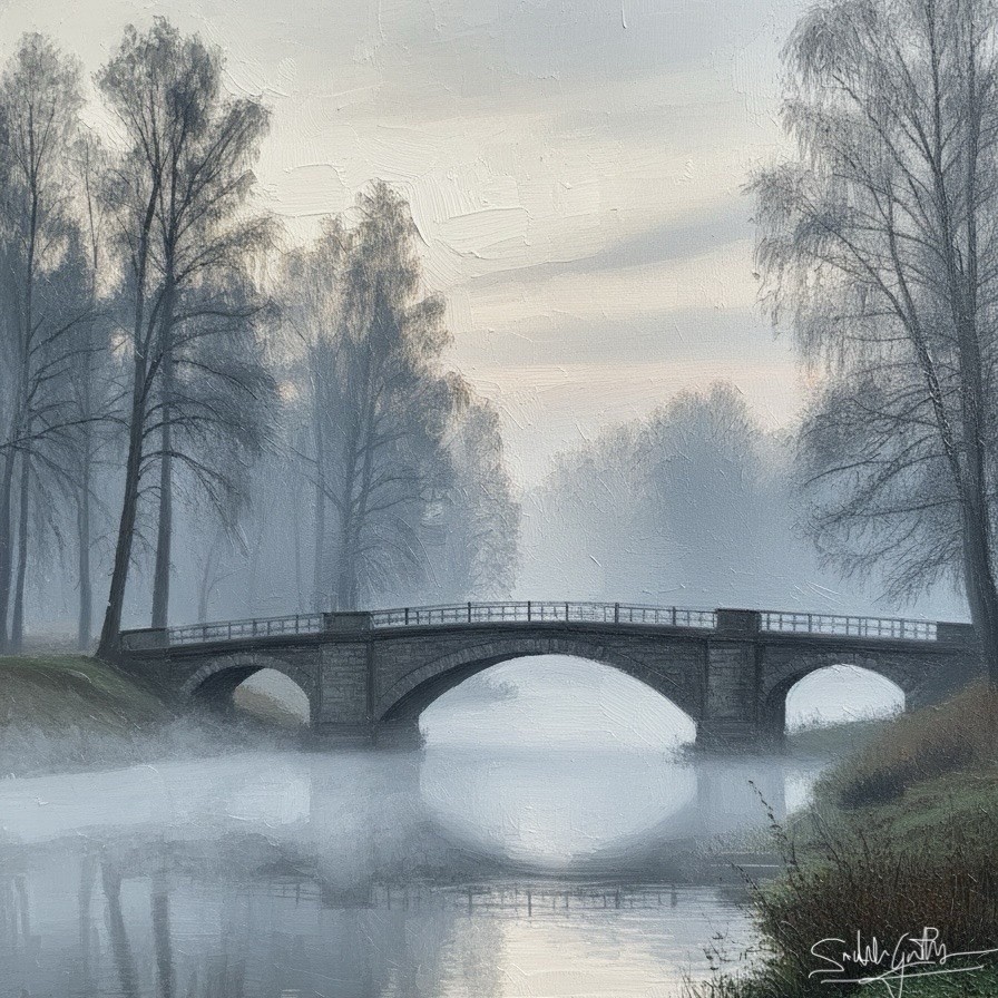 Art Oil Painting “Morning Mist Series” New Landscape Home Realistic Original
