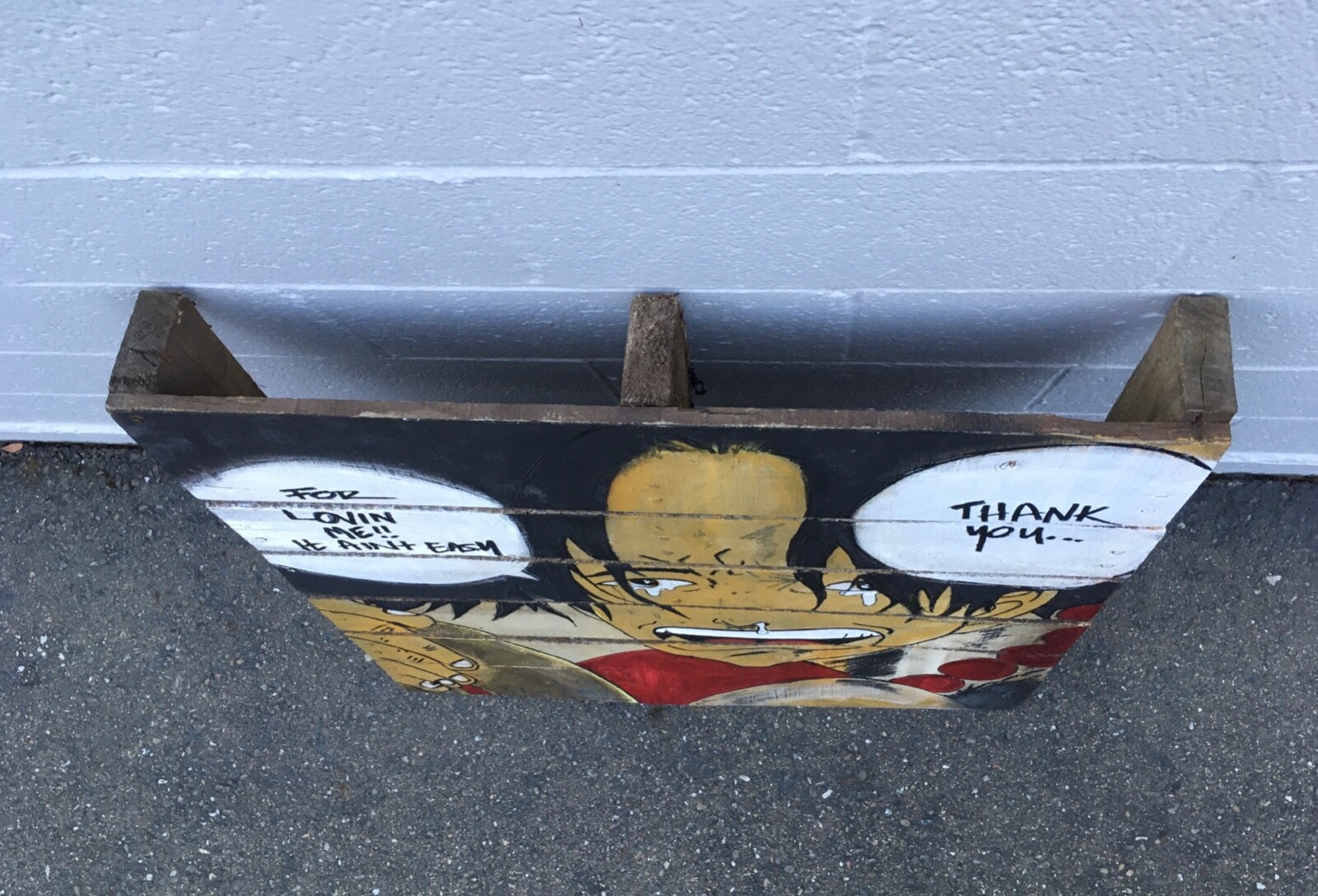 Large Original Street Artwork Painting Painted on a Shipping Pallet