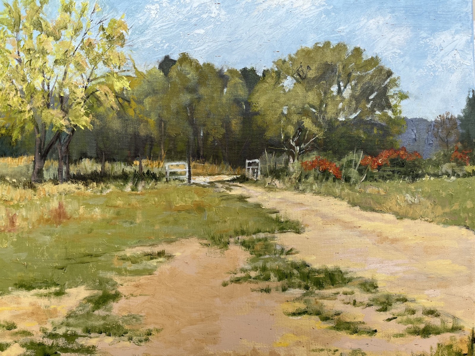 «My Daughter’s Texas Homestead» original oil painting 16X20 in oil on canvas new