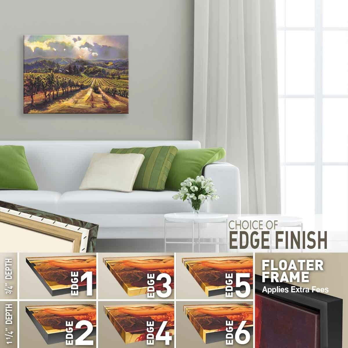40W»x30H» APPROACHING HEAVEN by BROOKS ANDERSON -STAIRWAY FIELD OF DREAMS CANVAS