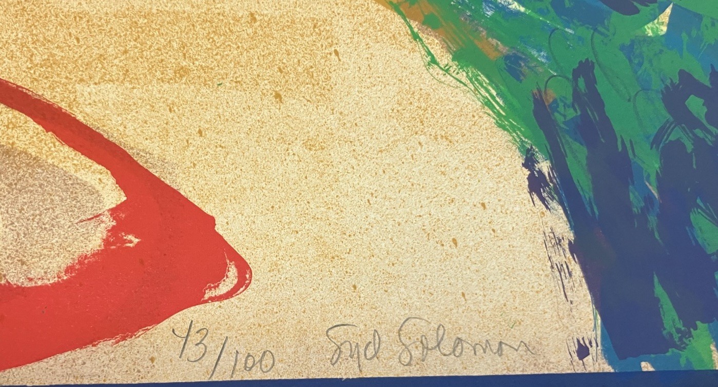 Syd Solomon hand-signed numbered limited-edition abstract lithograph 43/100