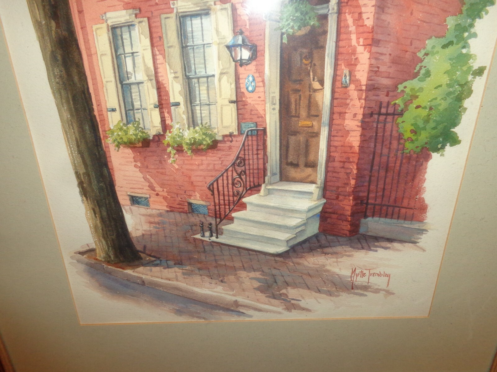 Myrtle Tremblay (1908-2011) Watercolor on Paper Painting of a City House