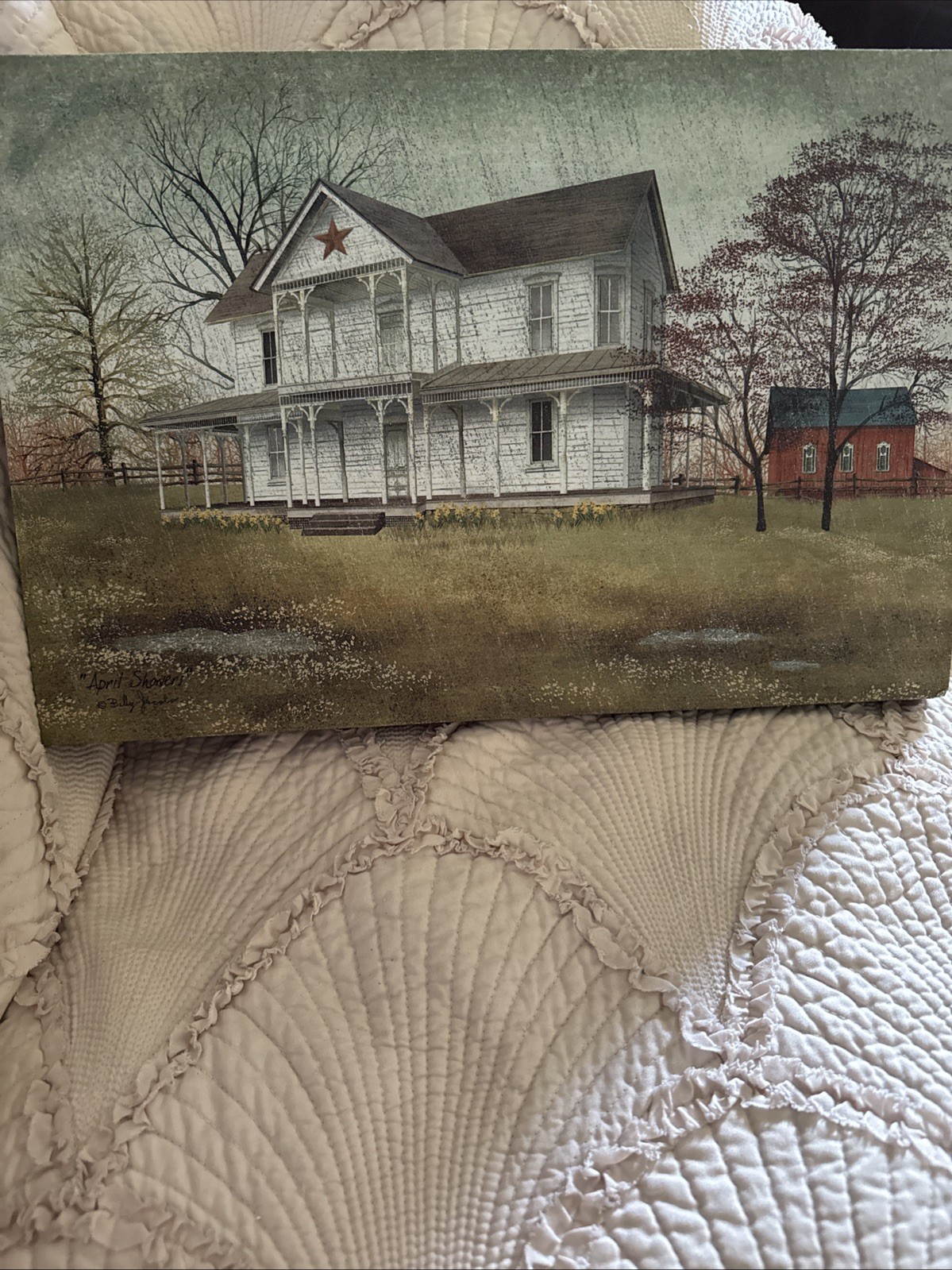 Billy Jacob’s “April Showers” 18” X 12” Canvas Painting Signed & Lights Up