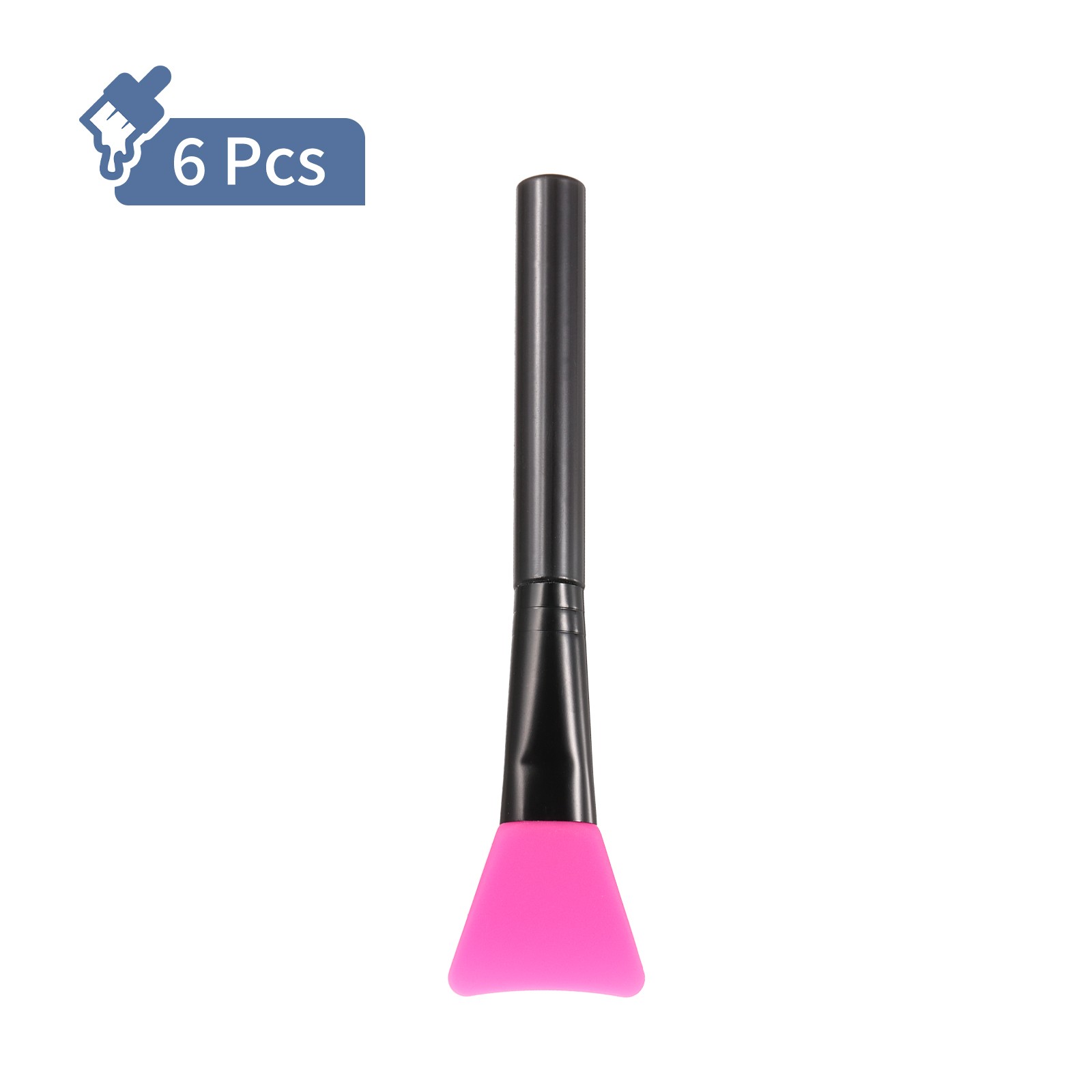 Silicone Epoxy Brushes Rose Red Applicator DIY Brush, Pack of 6