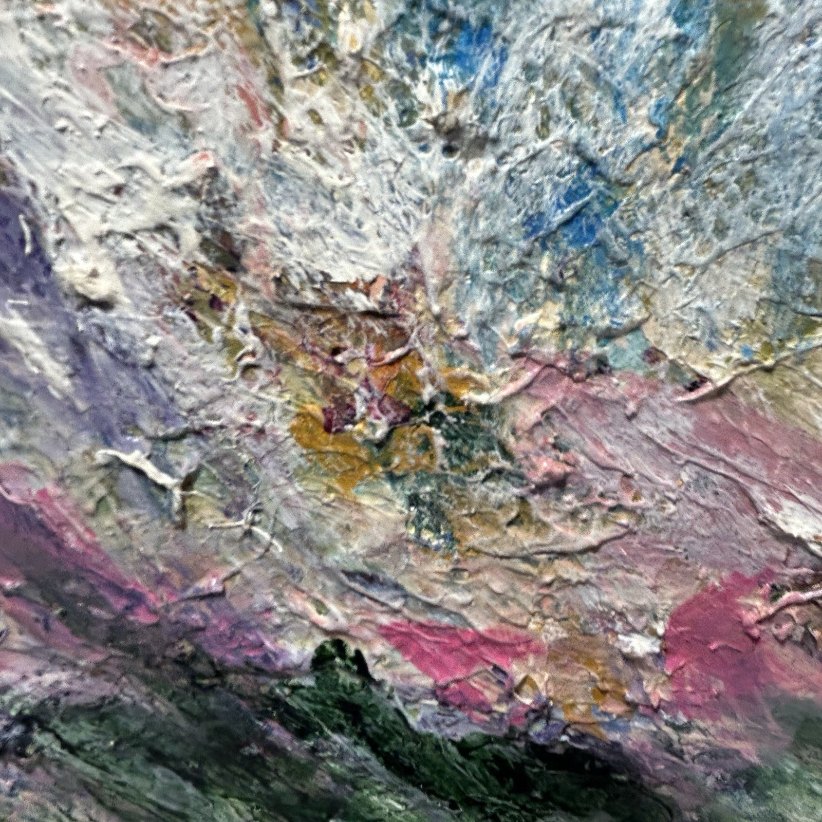 1986 Original Mary Thompson Abstract Modern Art Painting Acrylic Impasto Vintage