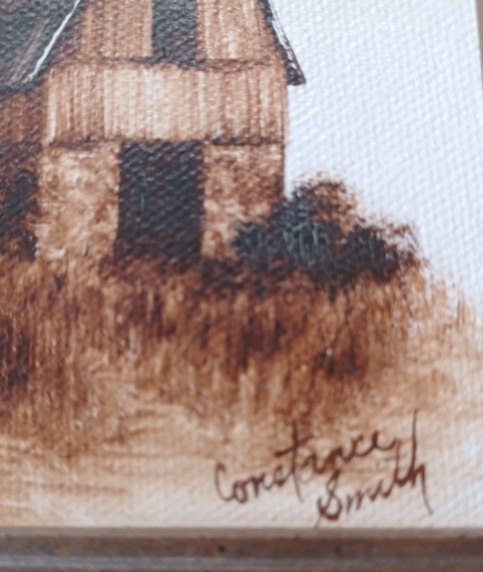 Original Painting Old Barn Signed Nicely Done, Framed. See Pictures For Scale