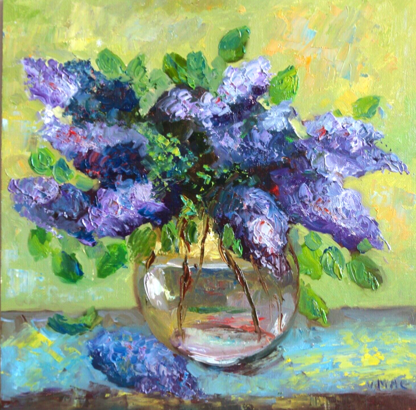 Flowers Painting Original Art Impasto Oil Painting Floral still life 12×12