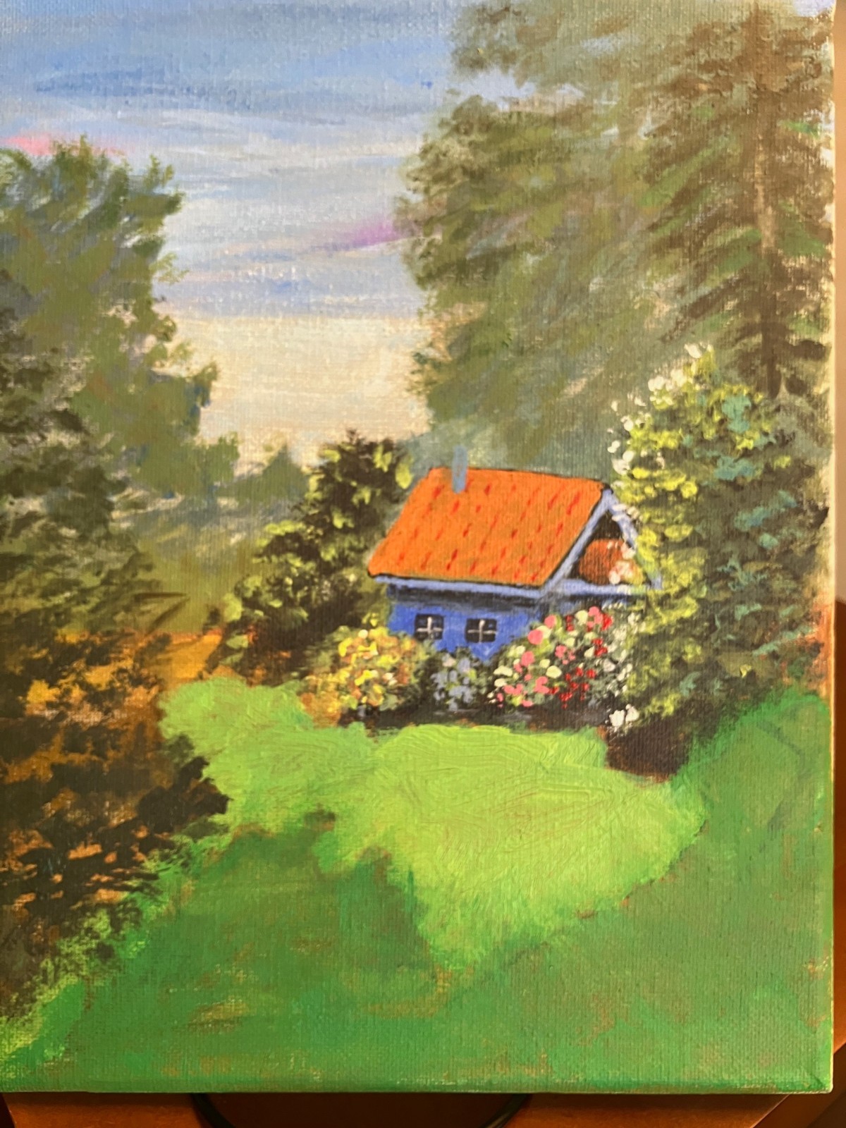 8×10 Acrylic Painting Specialist My Dream Garden Encounter «Botanical Series»