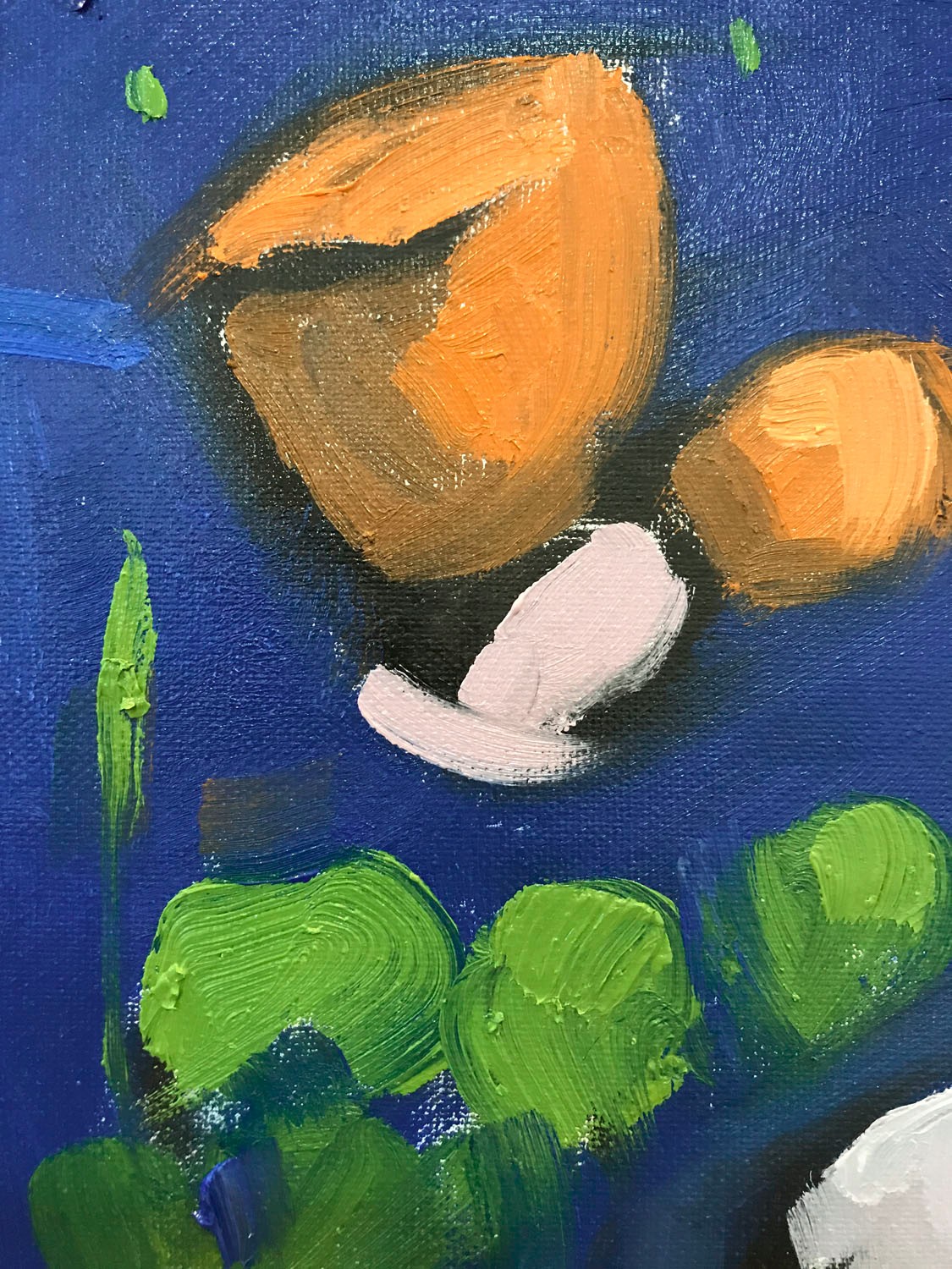 Landscape Flowers Original Oil Painting Unique Abstract 11×14 Aldo Cherres Art