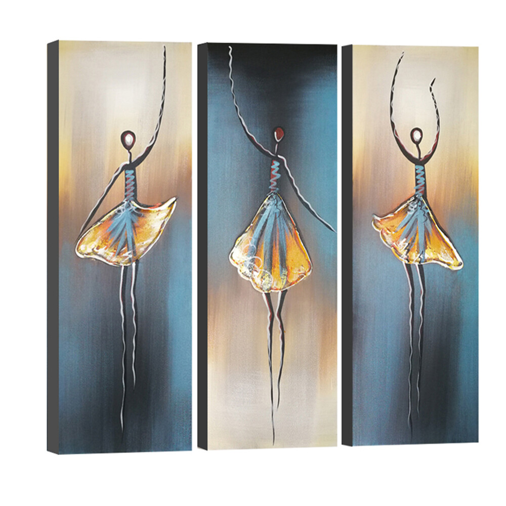 Large Hand Paint Canvas Painting Picture Wall Art Decor Abstract Ballerina Blue