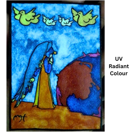 PETER MAX 1971 «Postrations» signed Pop Art Acrylic UV Radiant Hand Painting NEW