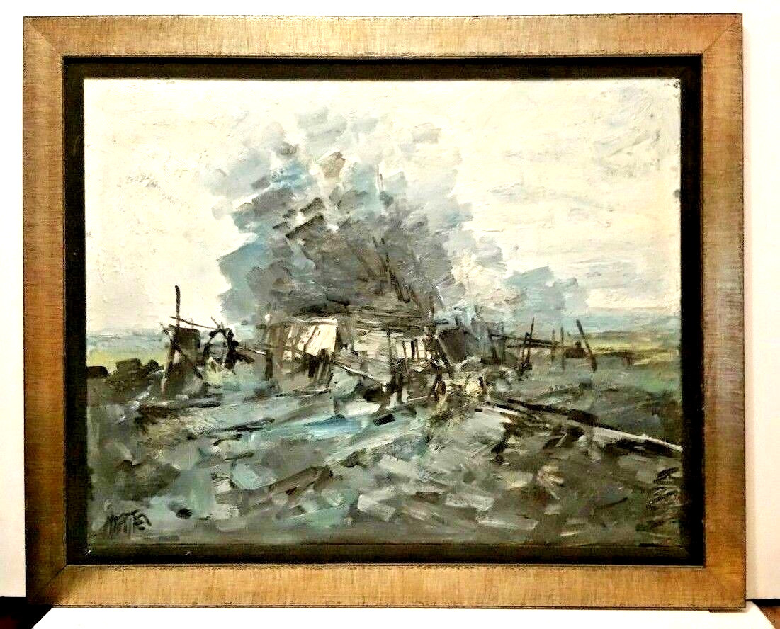 Listed URUGUAYAN HUGO NANTES Sd ABSTRACT LANDSCAPE ORIG OIL «RINCON de SAN JOSE»