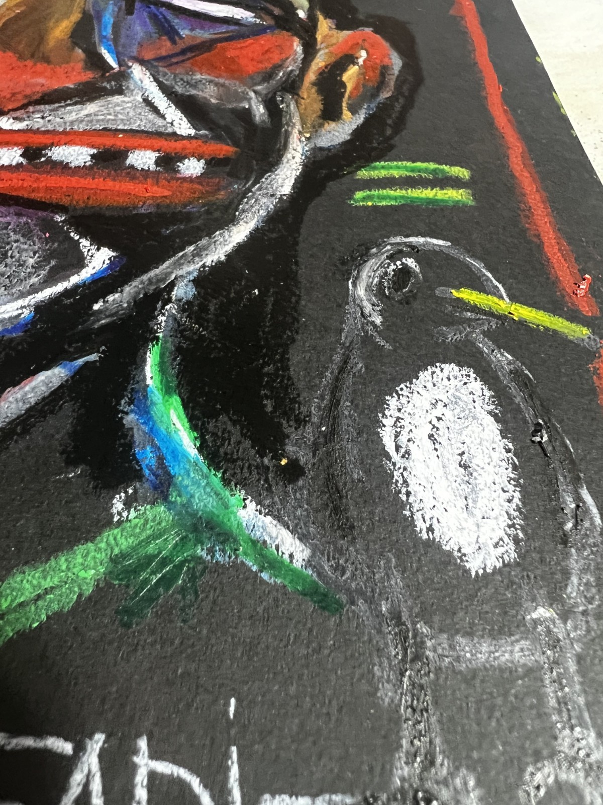 Faris Art: Everyone: 11×14 Black Paper Unique Modern Neo-Expressionism
