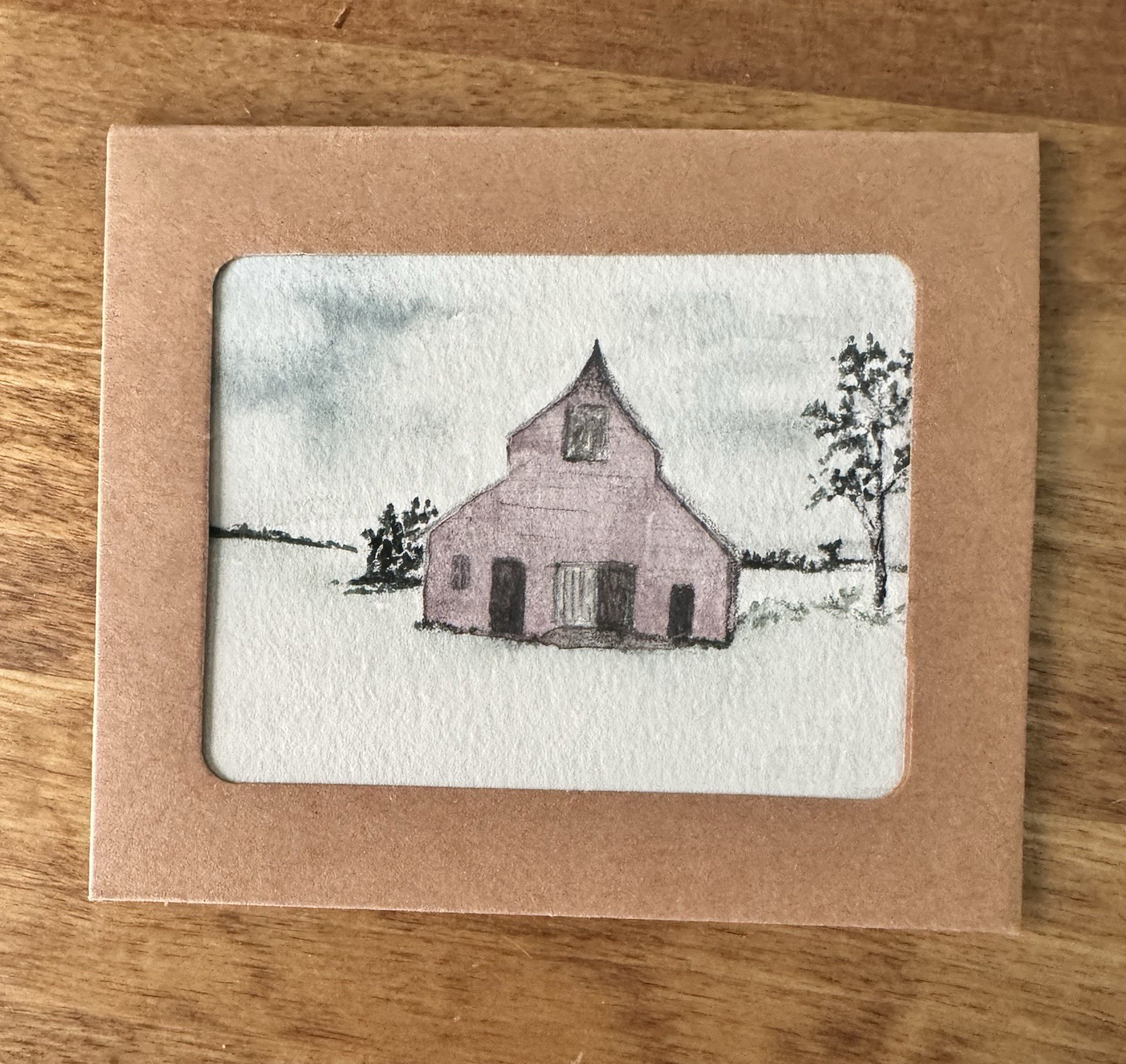 ACEO “Call The Horses Home” Watercolor By DBossert Features Landscape And Barn