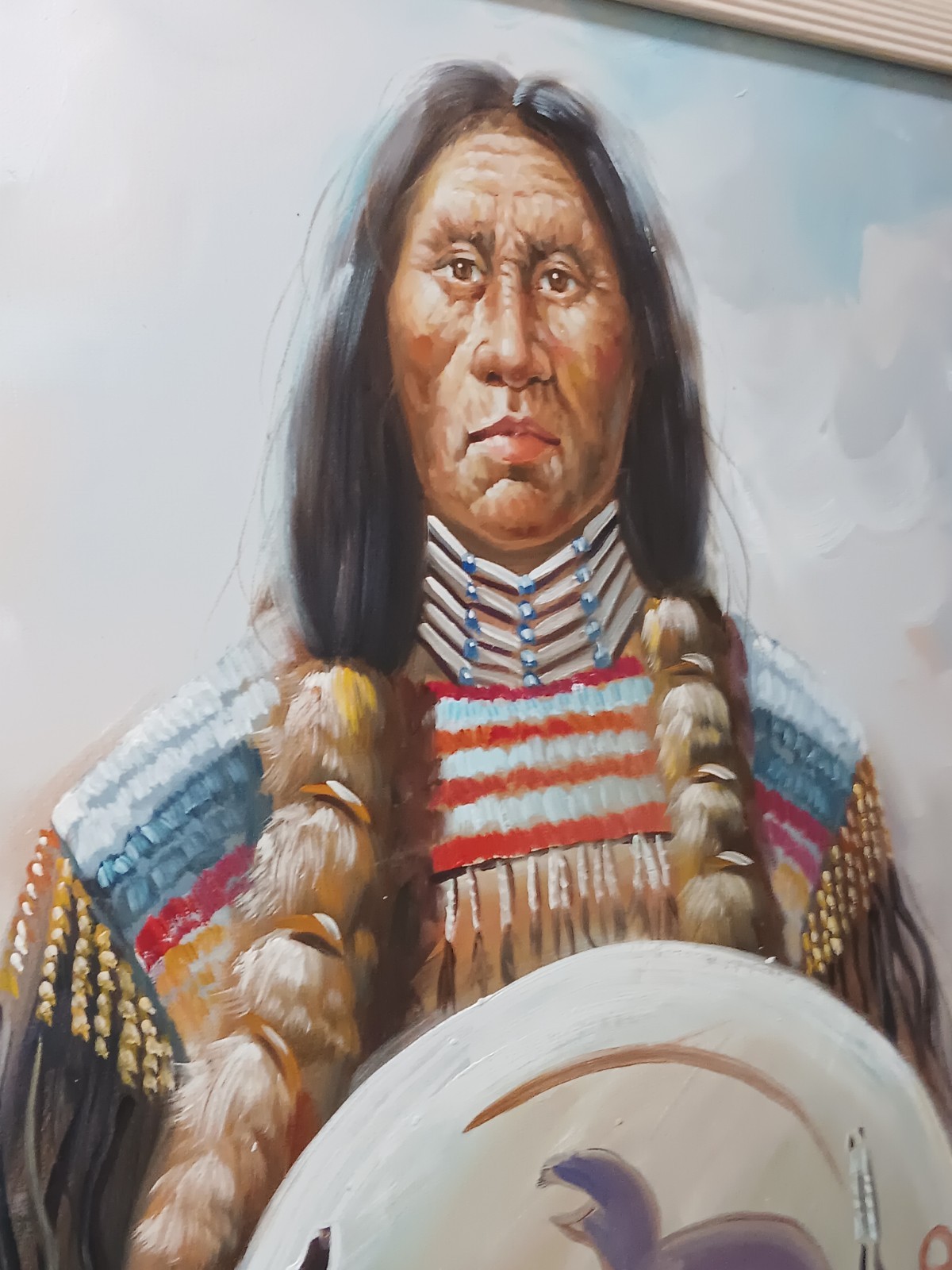 Original Oil Painting Native American Indian signed by A. Norman