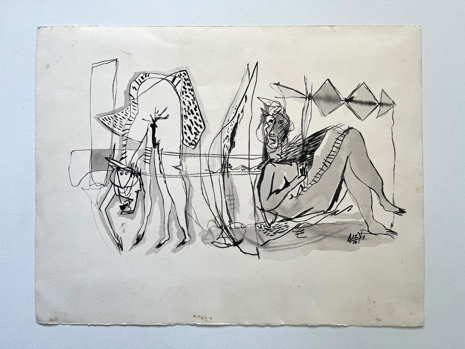 Abstract Contemporary Art Painting by Alejandro Santiago Ramirez, Mexico, 2010