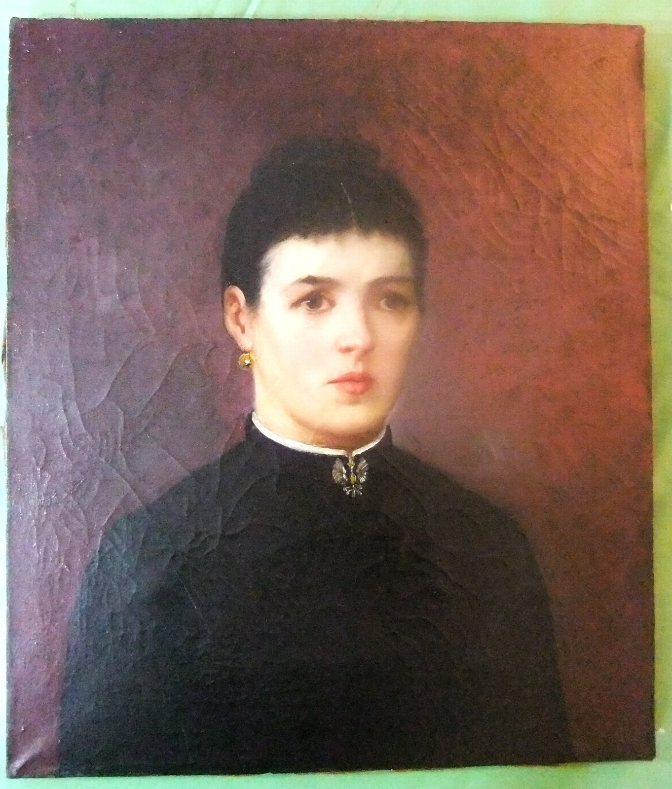 Oil/Canvas End Xixth – Portrait » Lorraine to the Alérion » – 21 11/16×18 1/8in