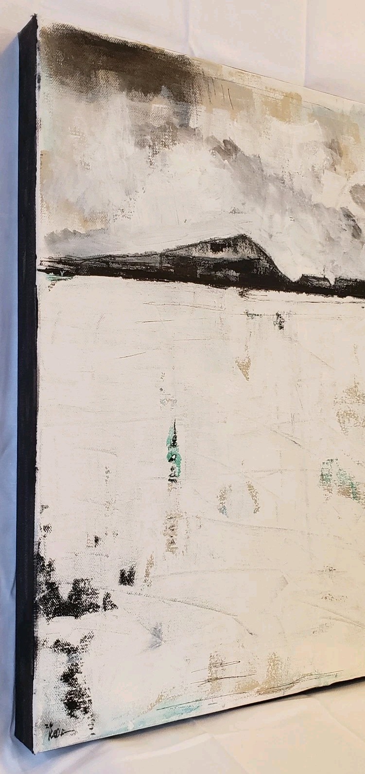 No.627 Original Abstract Minimal Landscape Painting By K.A.Davis