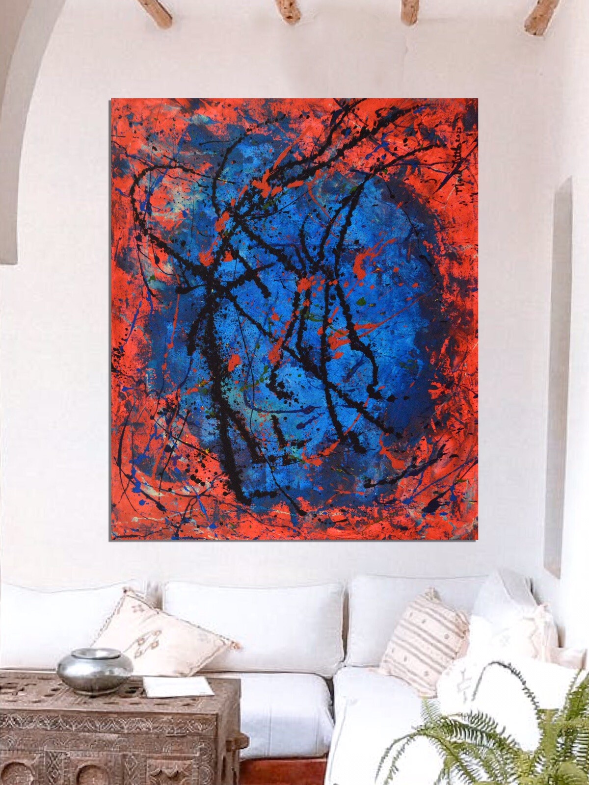 Jackson Pollack style ￼painting￼ 72” X 60”Acrylic, Abstract,POP,XL,Modern,Landsc