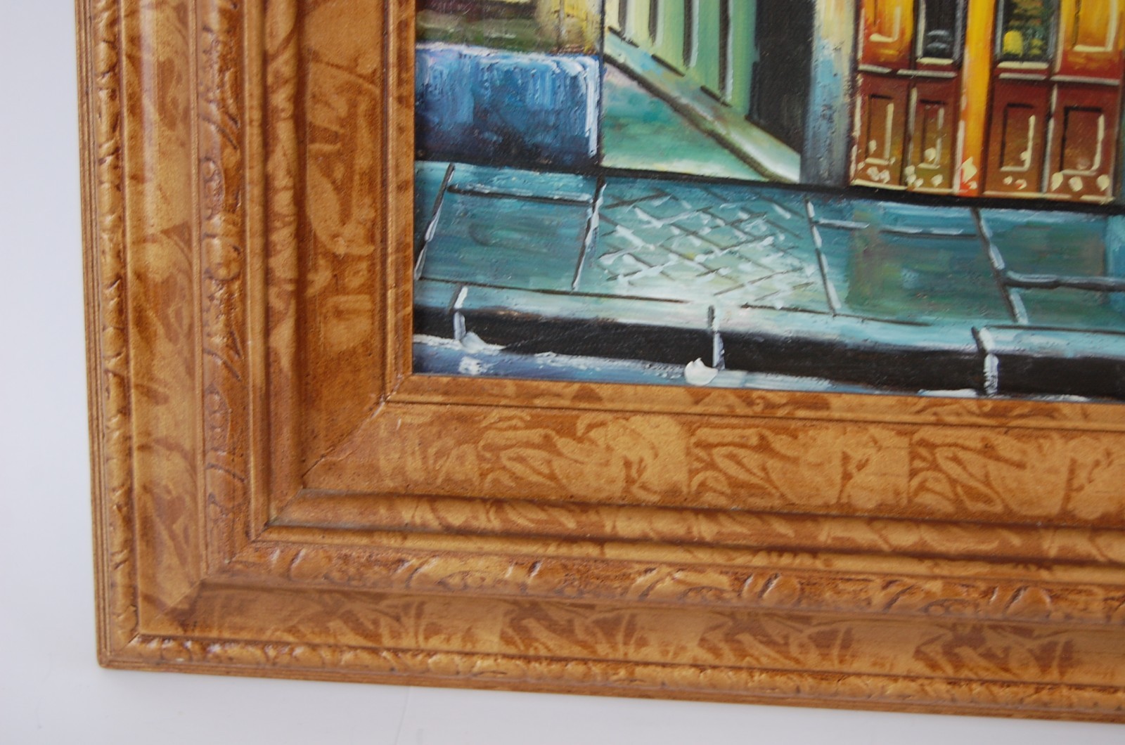 Vtg 80 Original Signed Mariel Chapot French Paris Street Scene Oil Painting 10X8