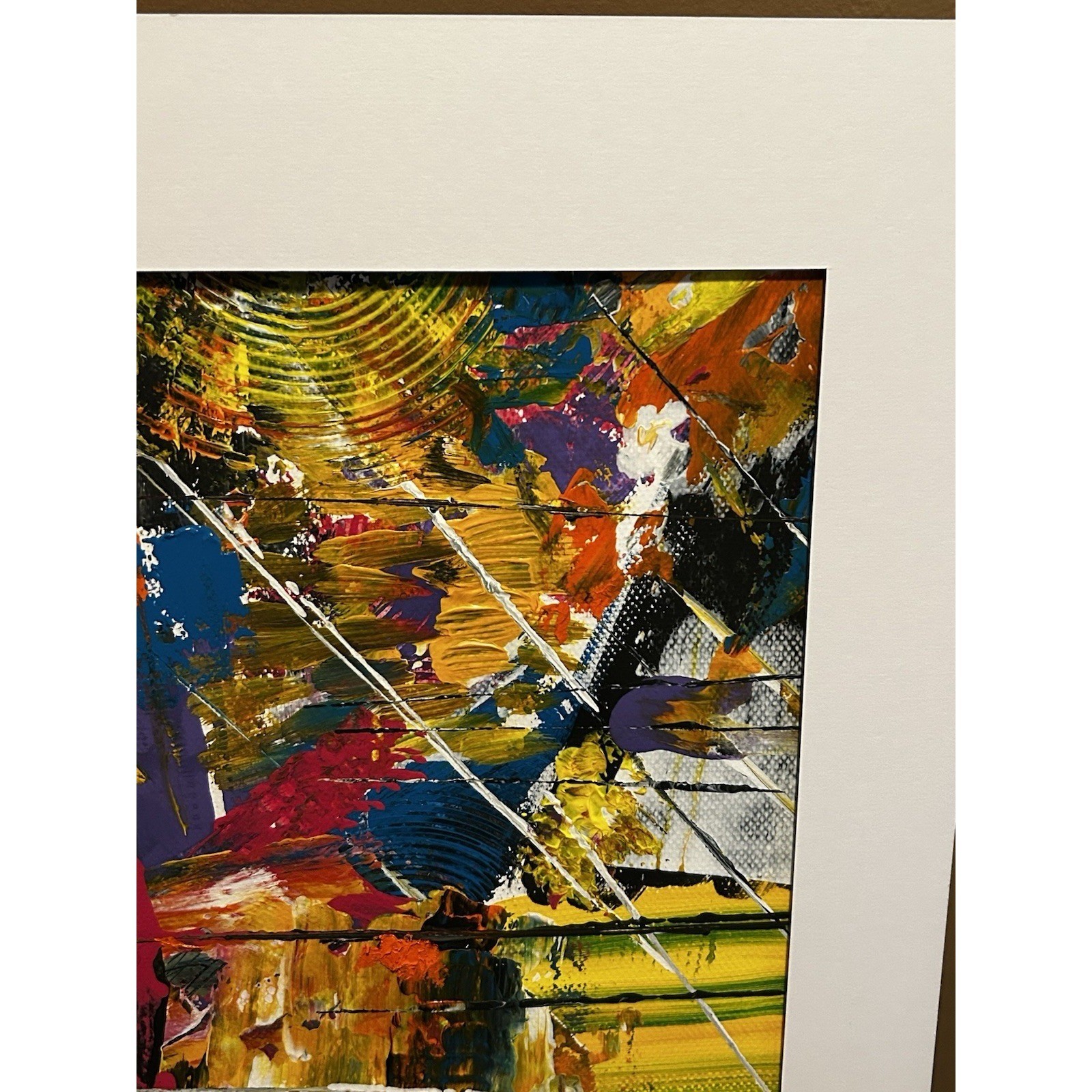 Jodiann Post Paper Painting Acrylic Modern Art Matte Abstract Titled Vertigo