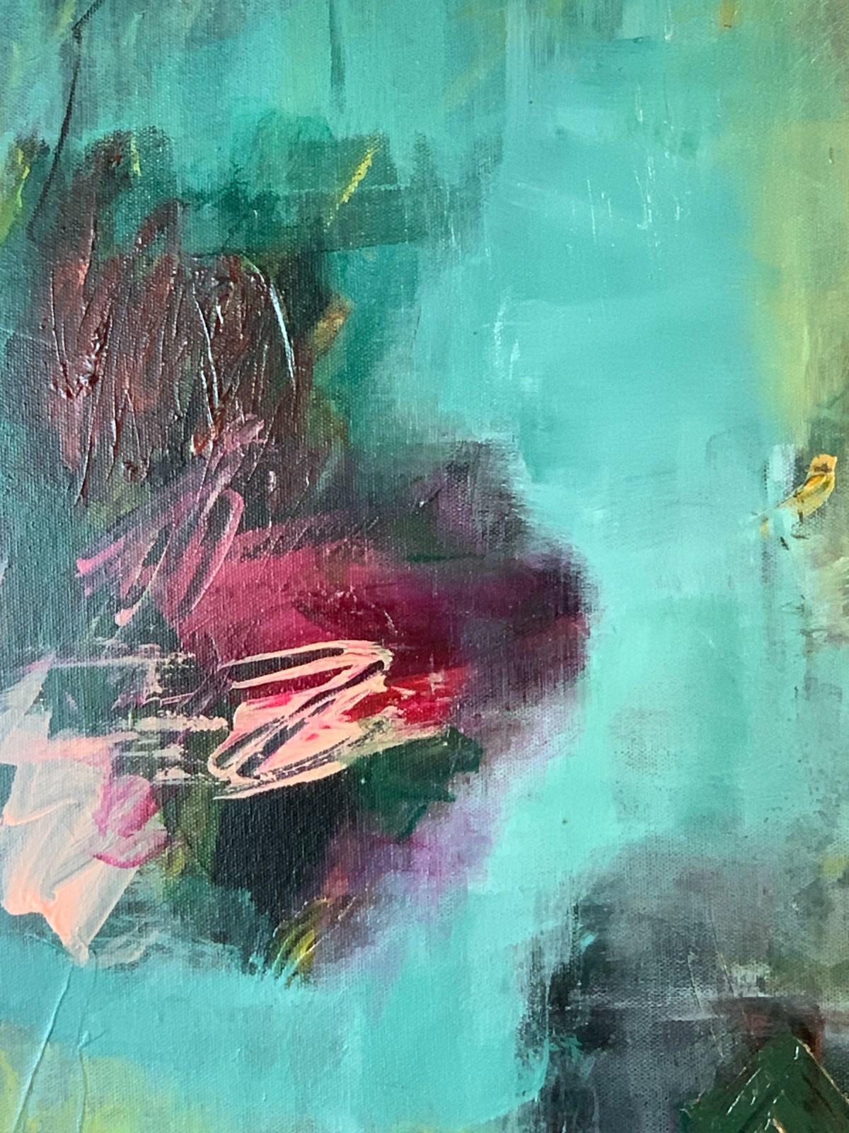 Original Signed Abstract Diptych Pamela Gene Miller Calm Series Acrylic Art