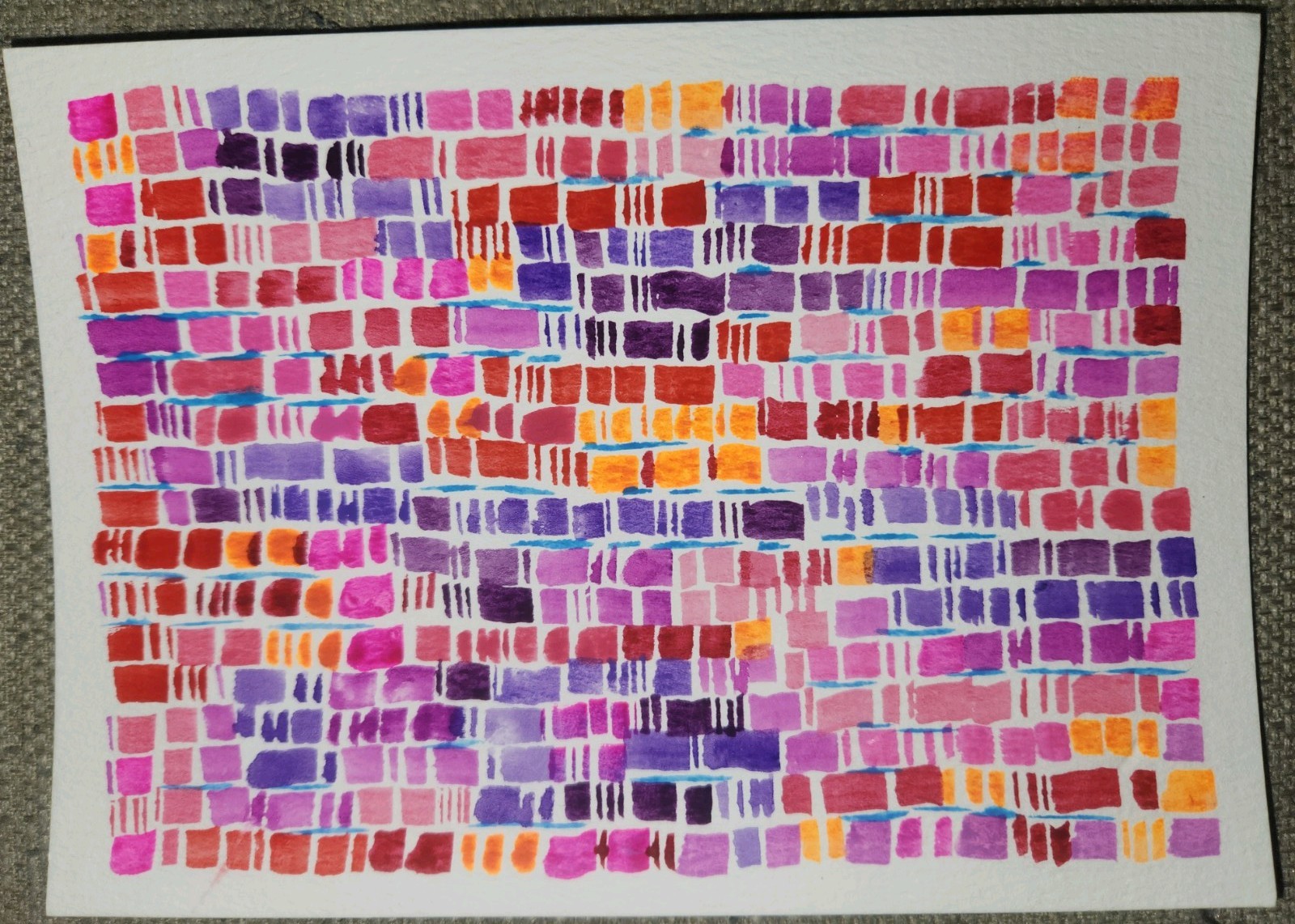 SOS- Original Abstract Watercolor Painting On 140lb Watercolor Paper, Unframed