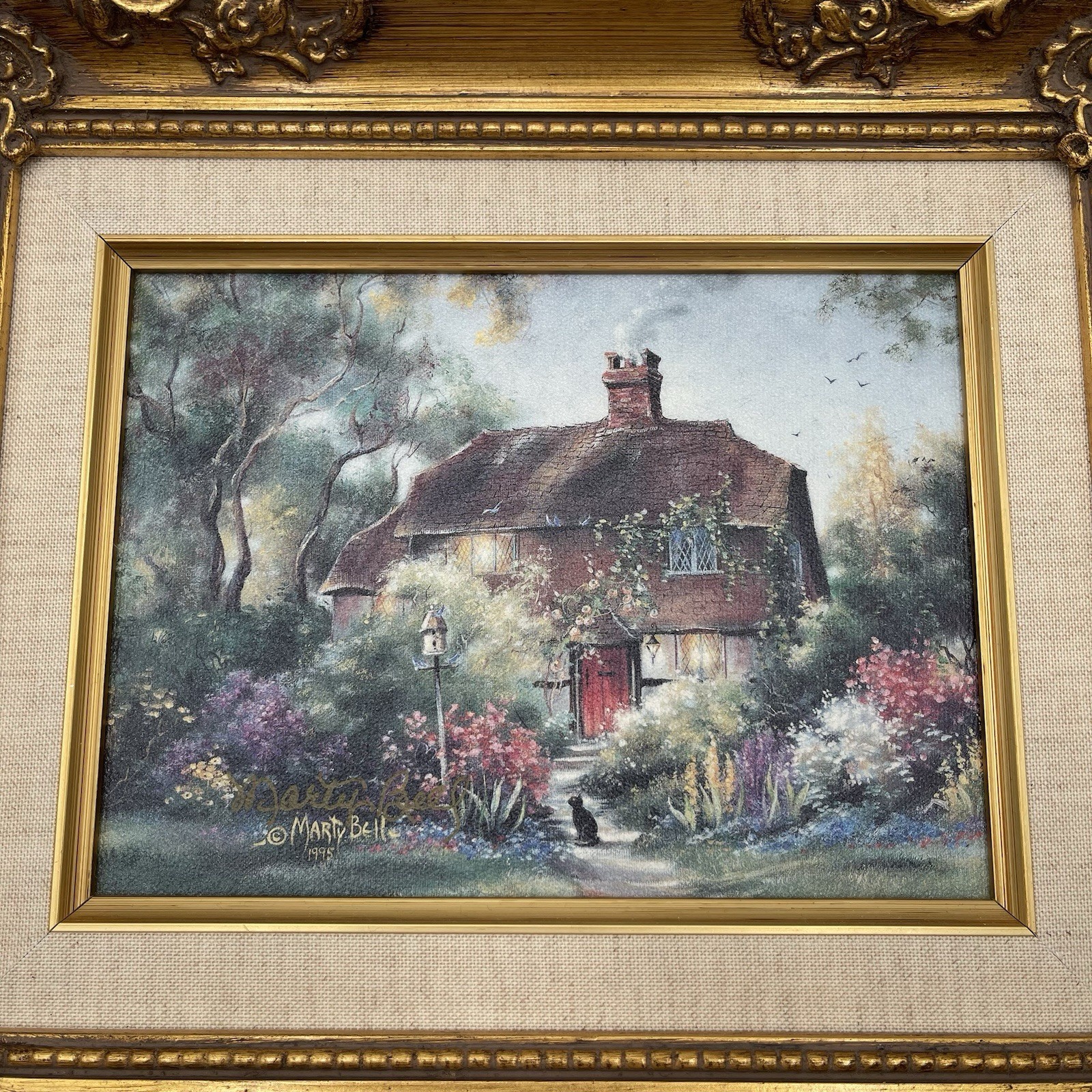 Marty Bell «Tuck Away Lodge”Limited Edition Canvas Transfer Hand Signed COA
