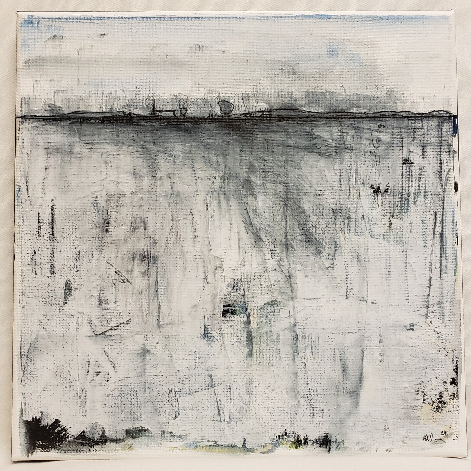 No.633 Original Abstract Modern Minimal Landscape Painting By K.A.Davis