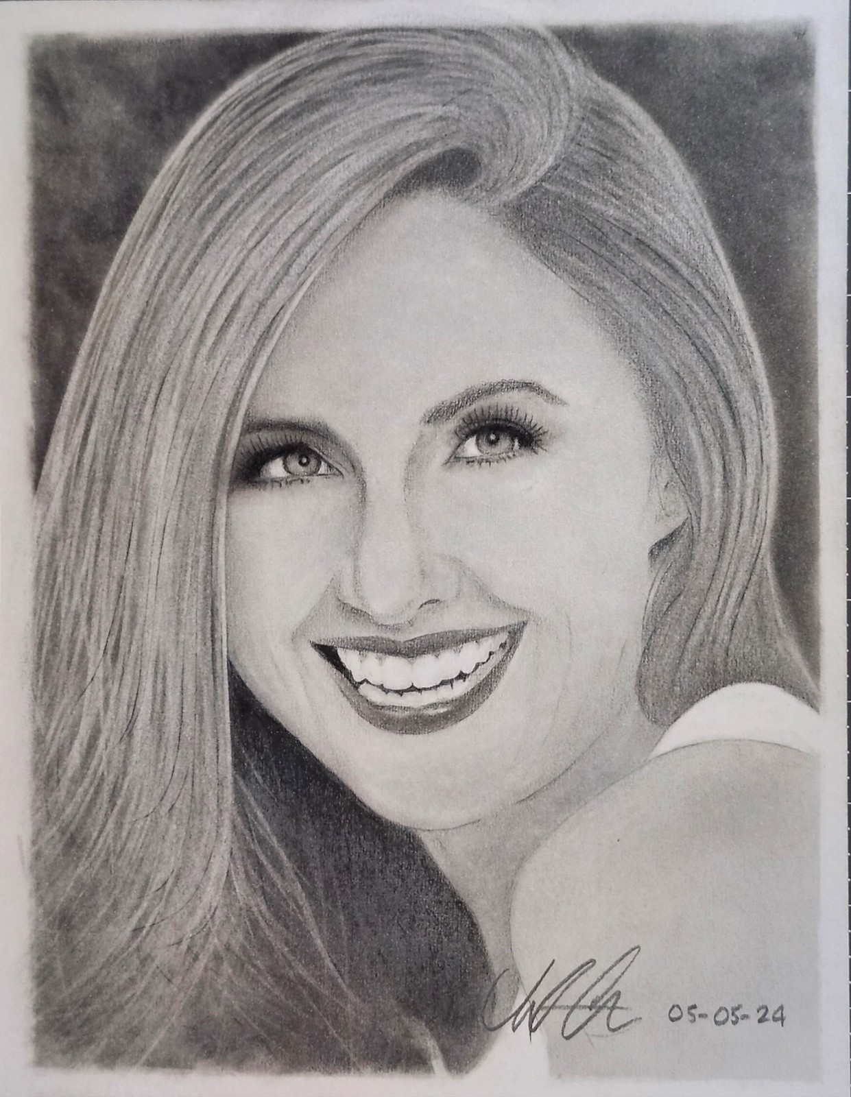 Original Art – Hand Sketched – Charcoal on Paper – Unframed – One of a Kind