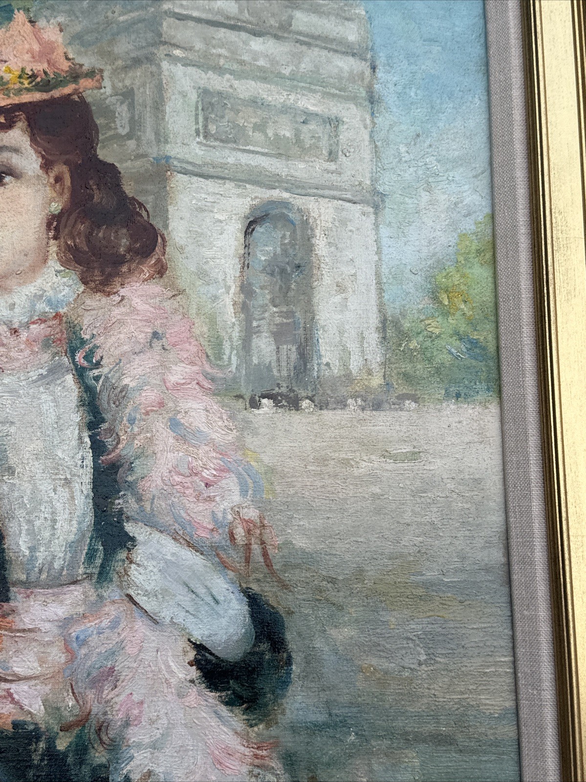 MID CENTURY PAINTING PORTRAIT PRETTY WOMAN WOMEN FEMALE MODEL LISTED FAMOUS 20”