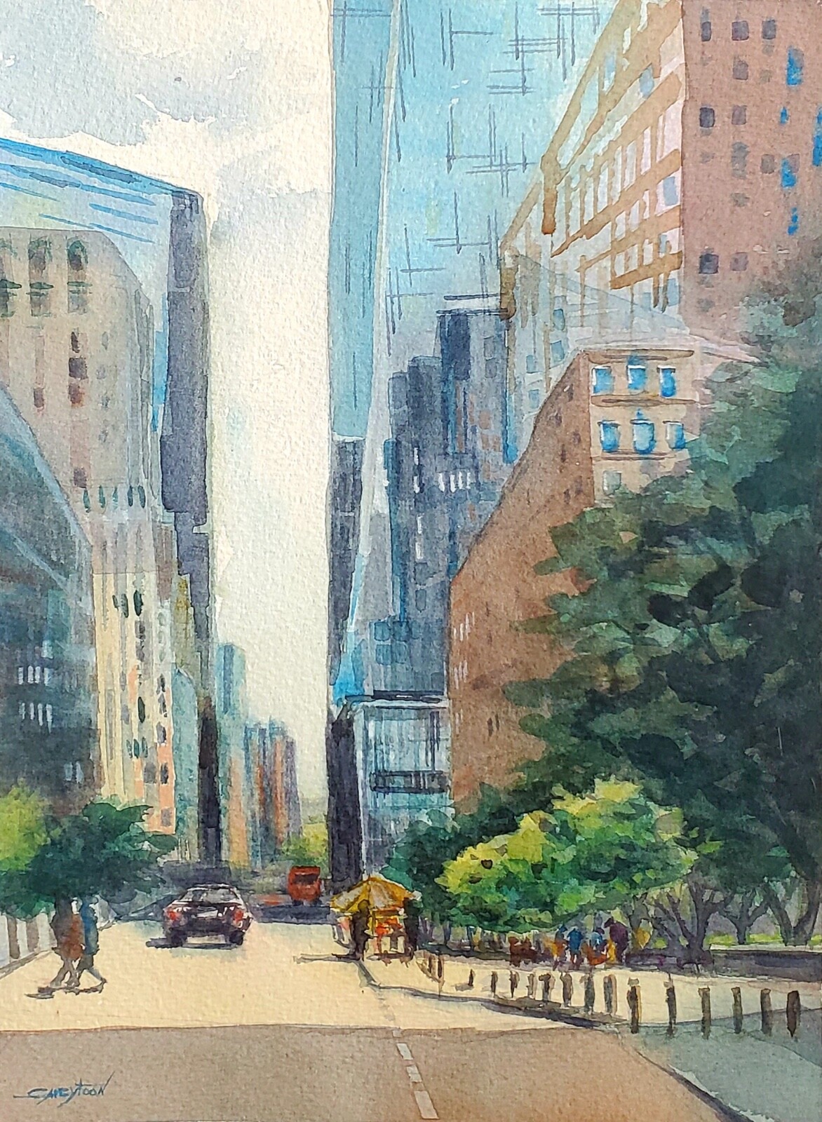 New York, NY, 9″x12″