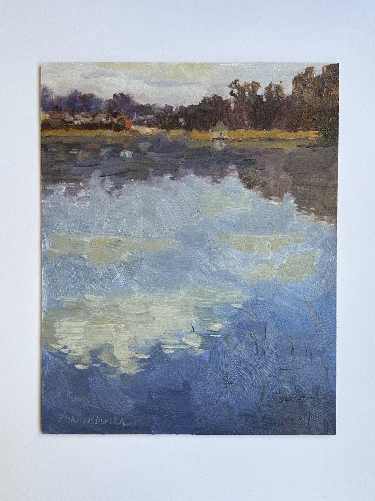 LANDSCAPE ORIGINAL PAINTING Impressionism Art Oil | Plein air | etude 10*8 in