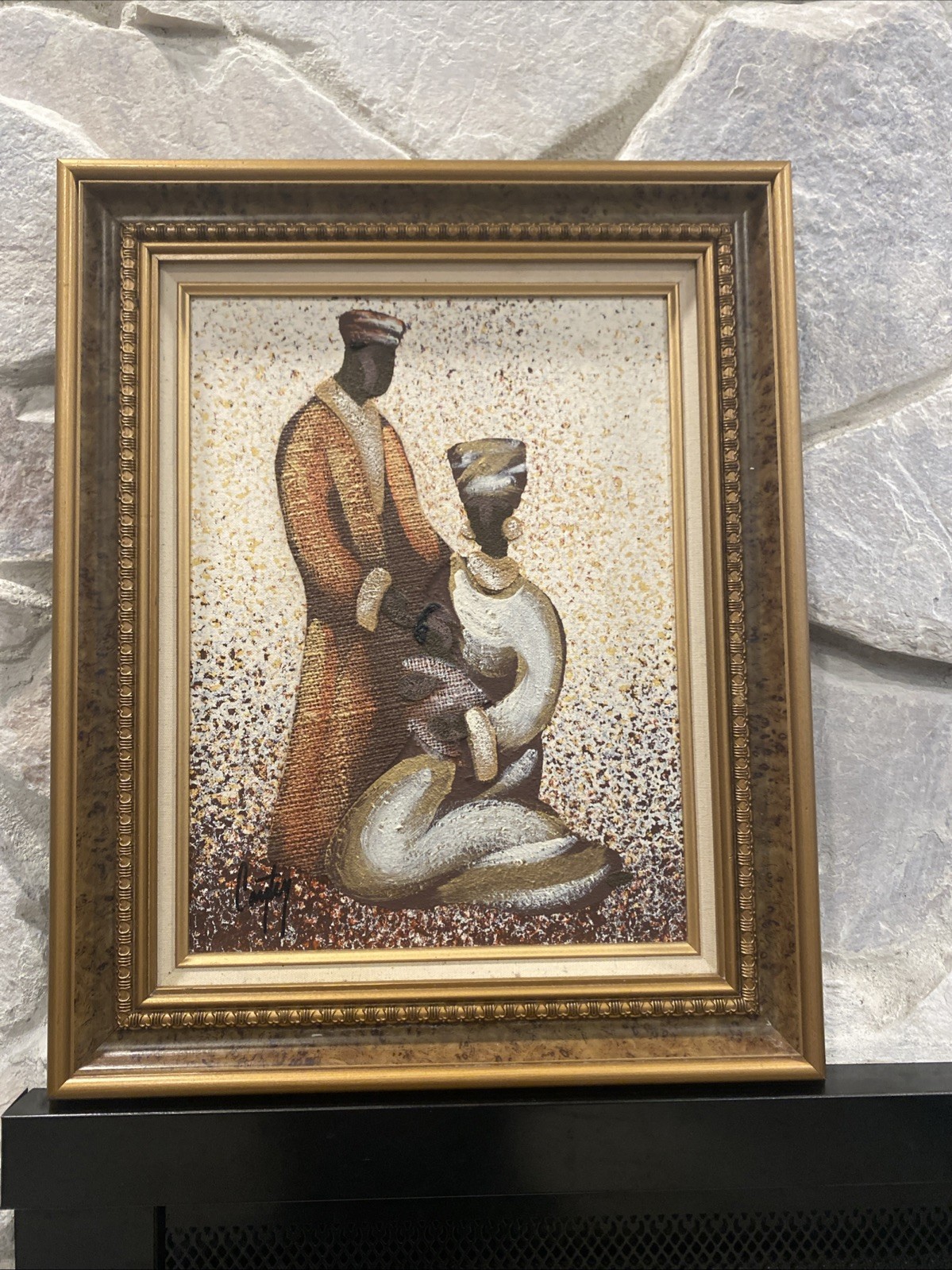 Oil Canvas Painting 22/17 in Signed And Framed In Mexico