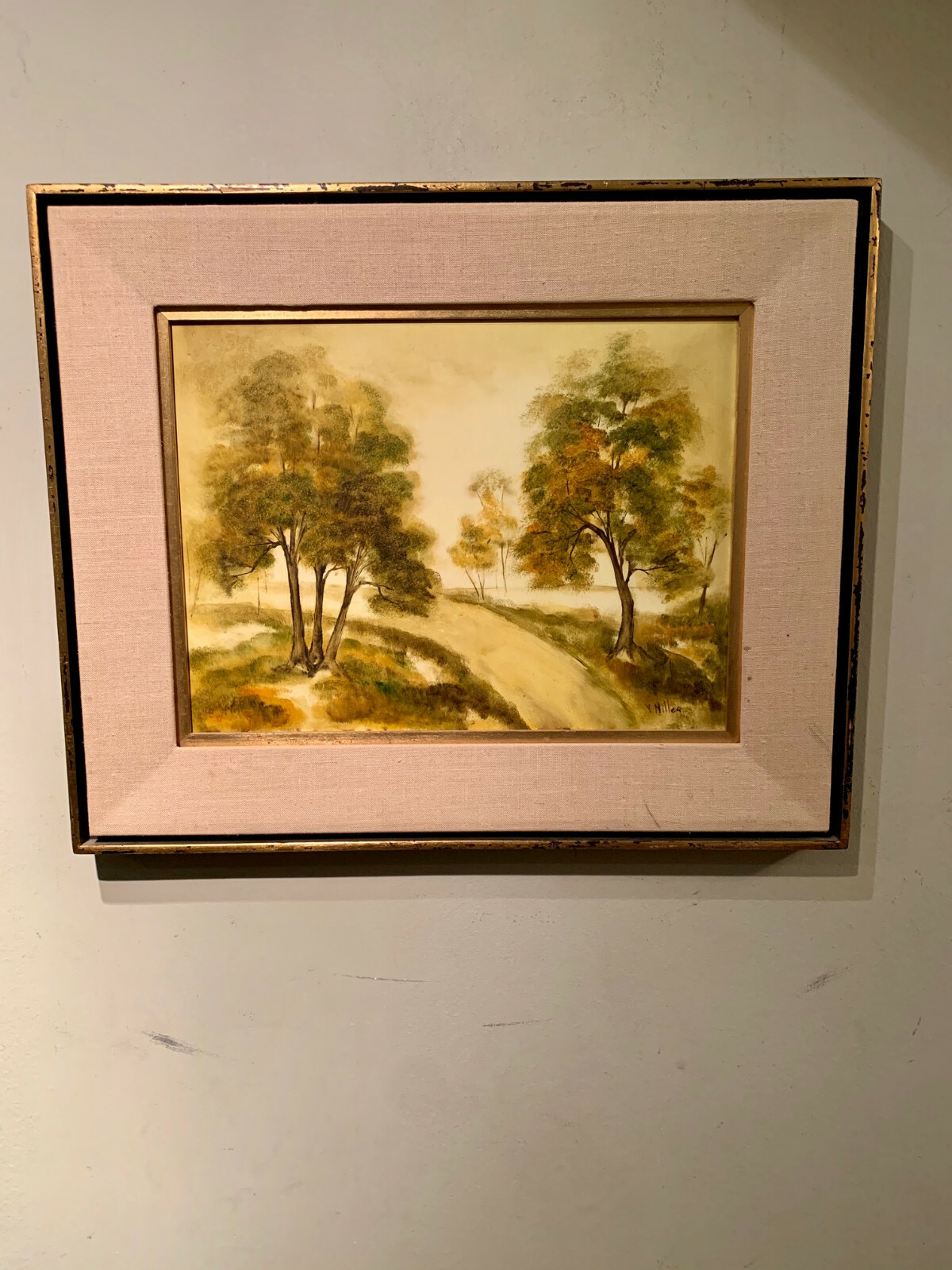 V. Miller Original Signed Beautifully Framed Subtley Reflecting a Misty Morning