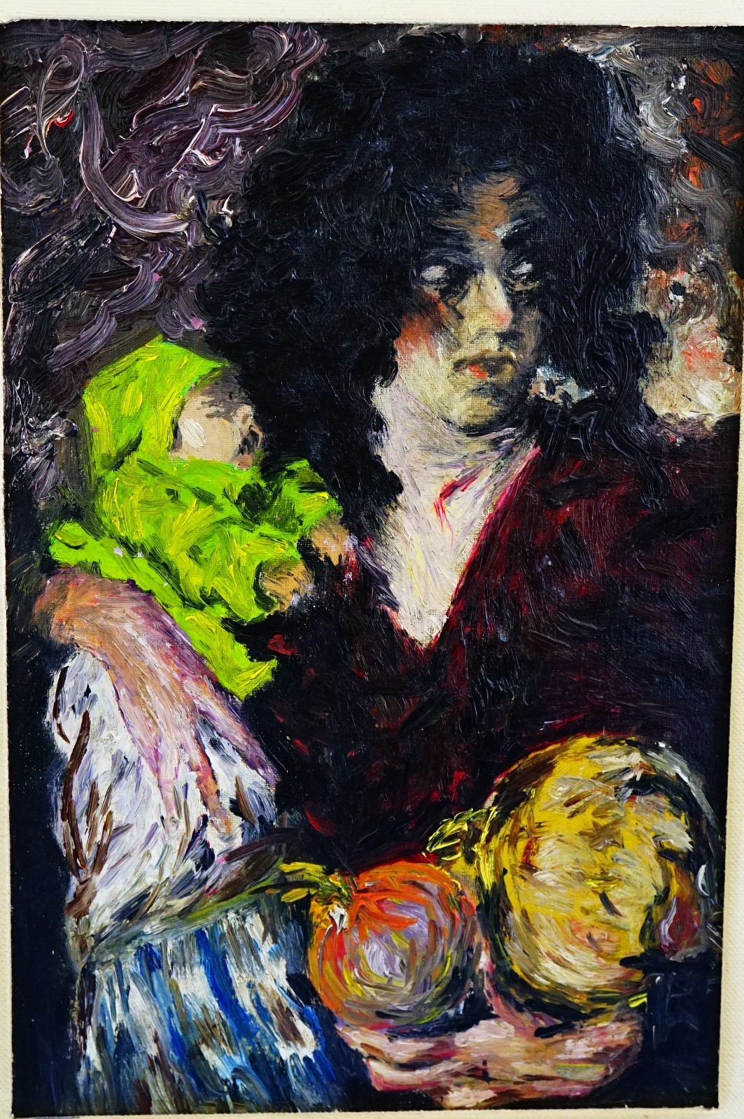 A.M. Moscardini Oil painting Post-Impressionism – Expressionism. Maternity 1900s