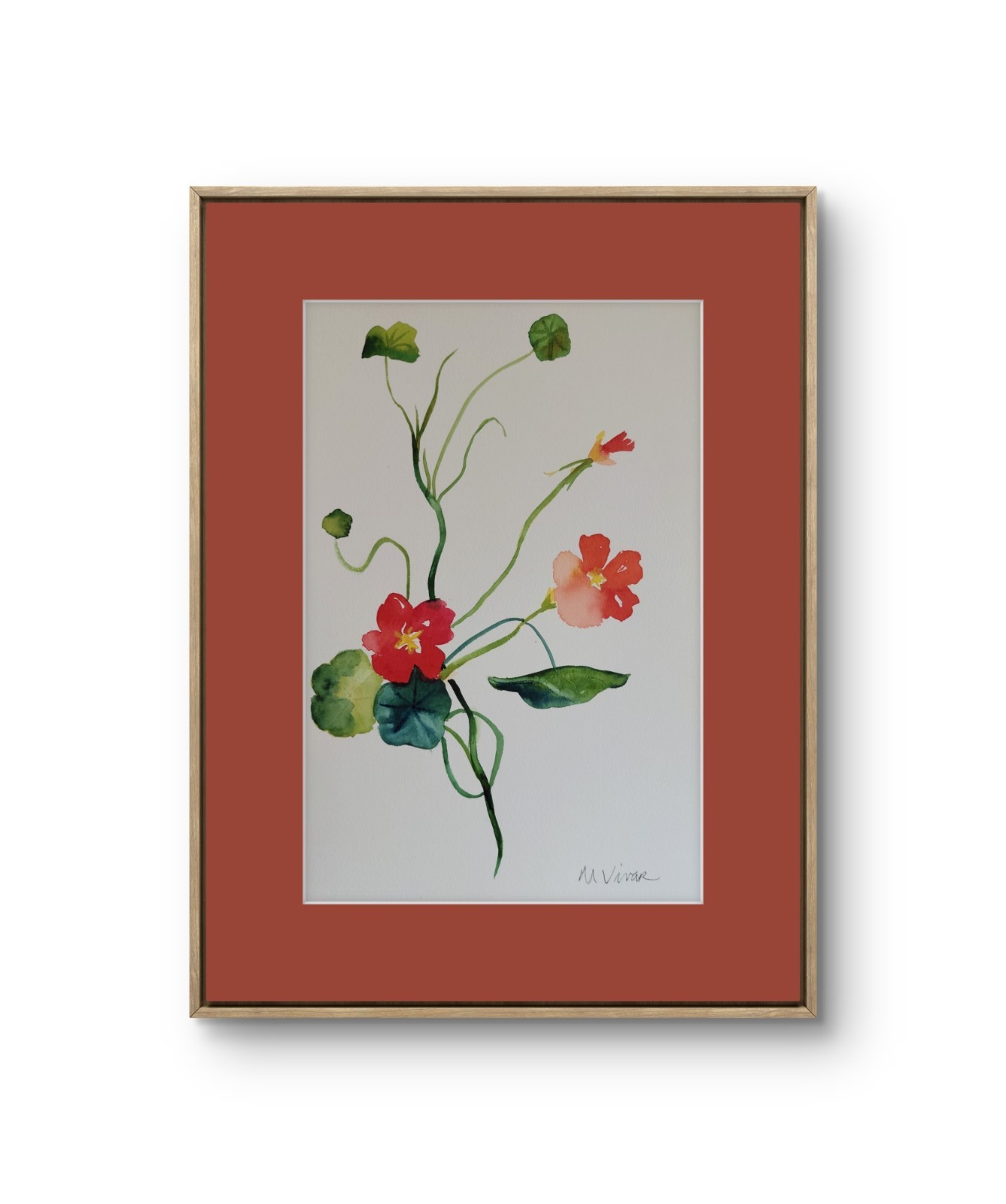 MONA VIVAR Original 12×9 Flower Botanical Impressionism Fine Art Painting