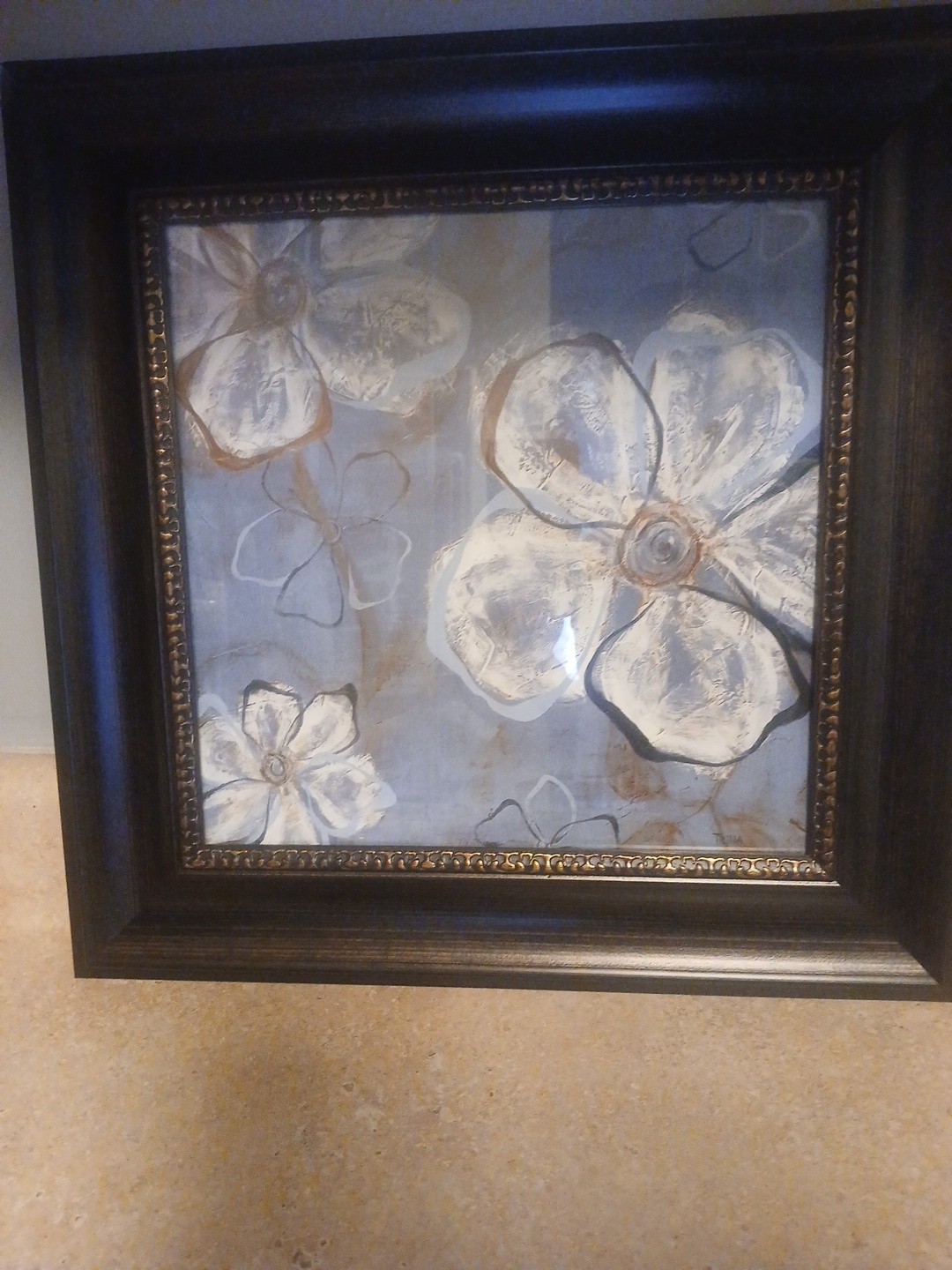 «Blue Flowers» Unsigned Painting. Beautiful Color.