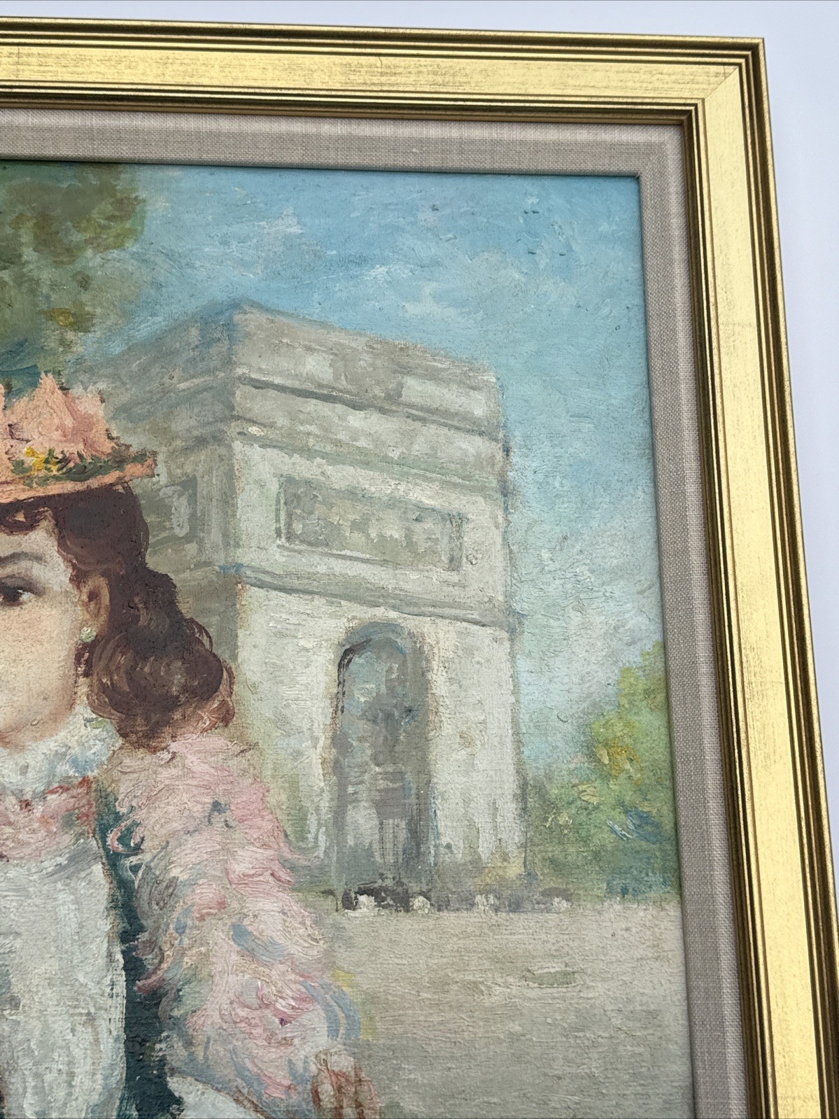MID CENTURY PAINTING PORTRAIT PRETTY WOMAN WOMEN FEMALE MODEL LISTED FAMOUS 20”