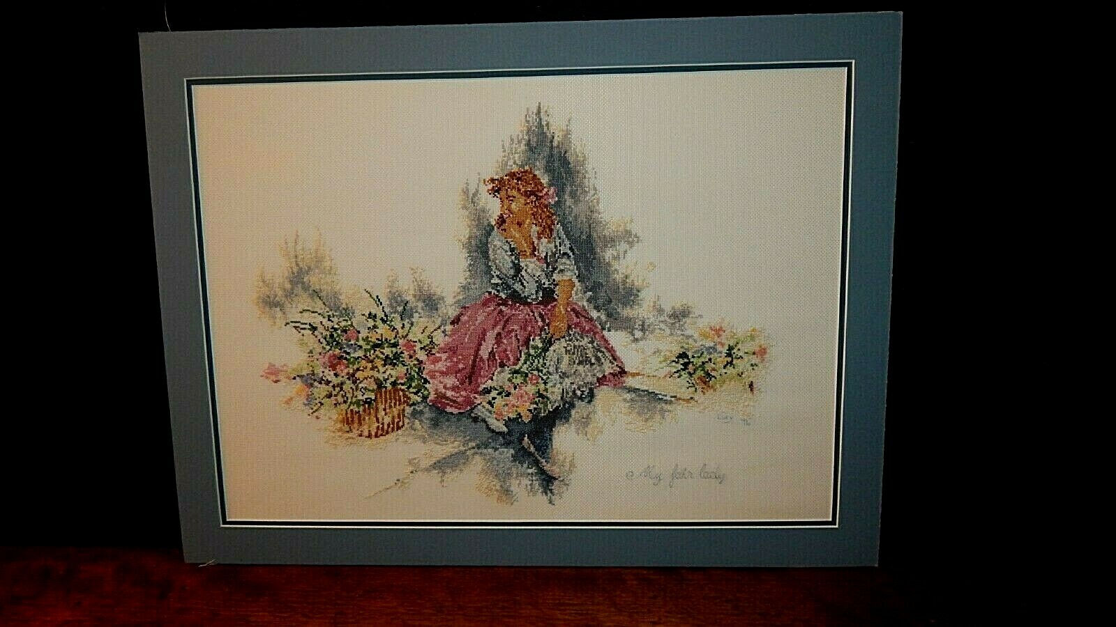 My Fair Lady: Needlepoint by Lucy. Vibrant-Detailed 24 x18, 1996, MINT CONDITION
